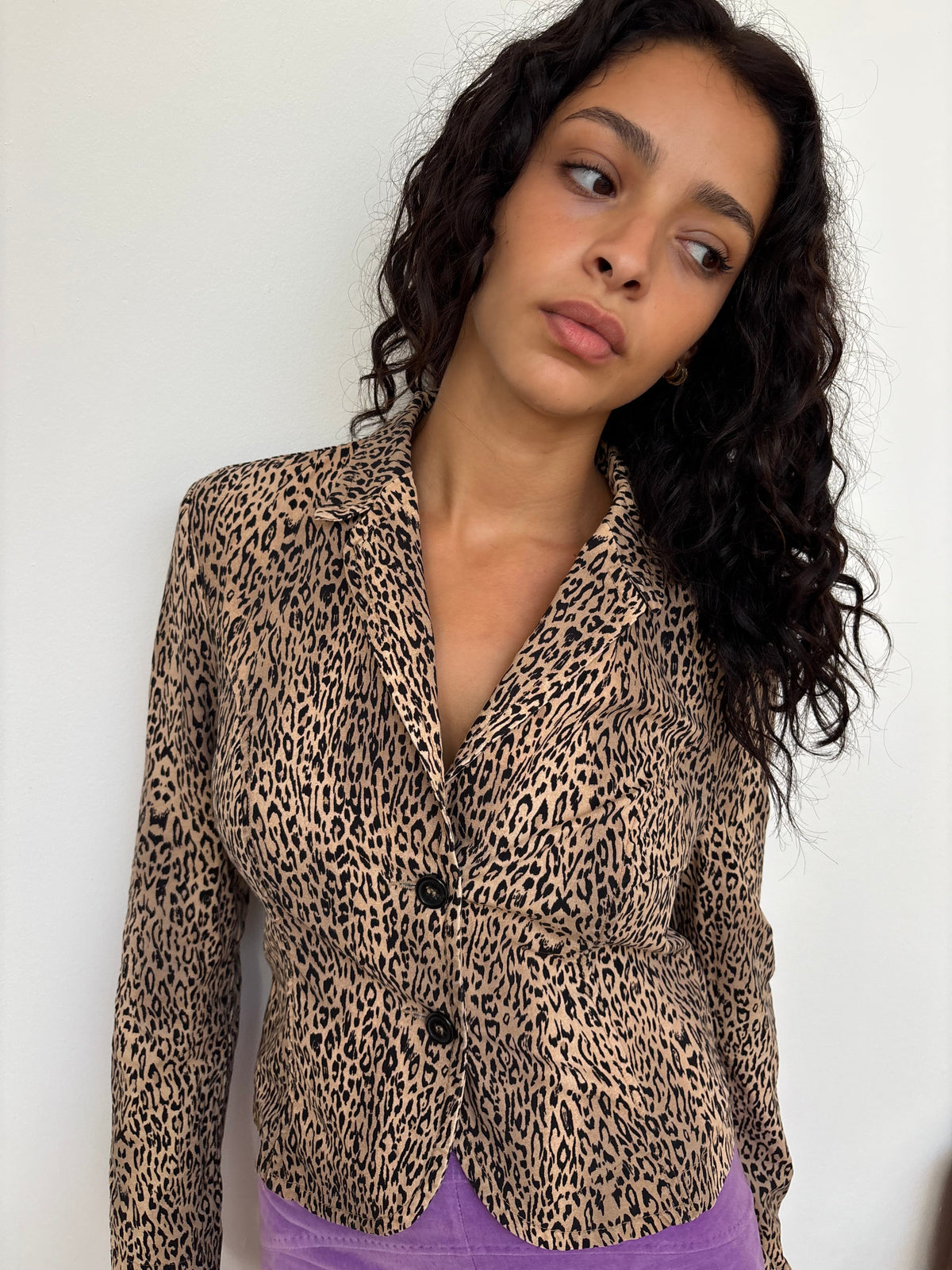 Sisley Leopard Print Blazer