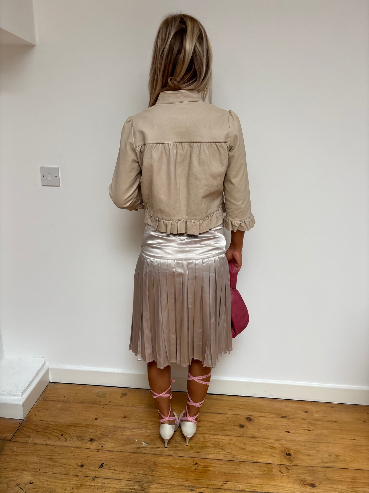 Lipsy Beige Leather Jacket
