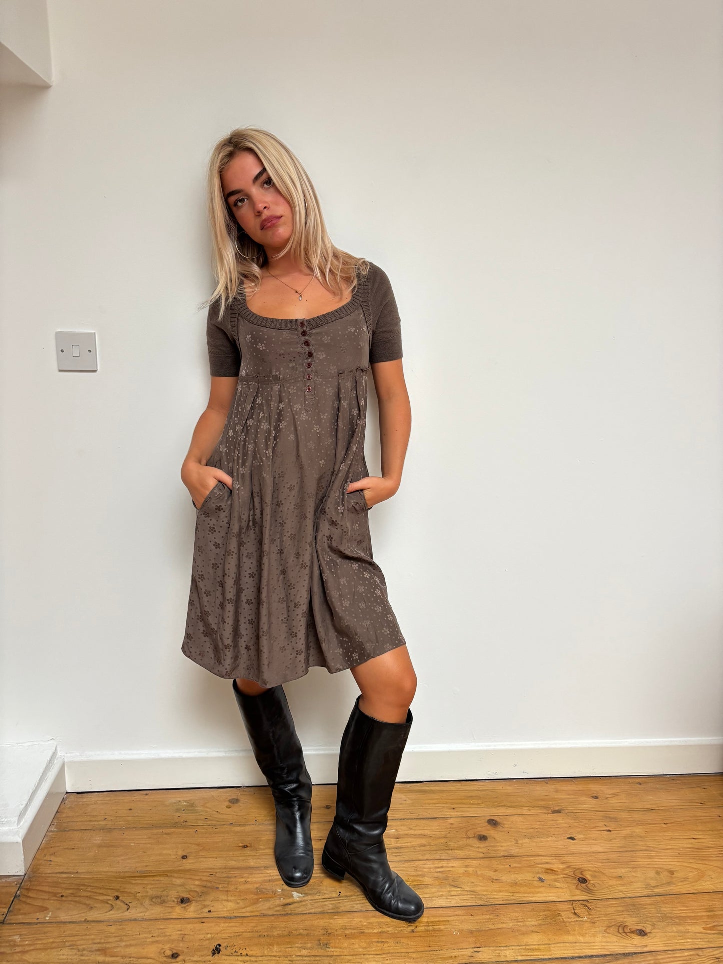 Marc Jacobs Brown Silk Dress
