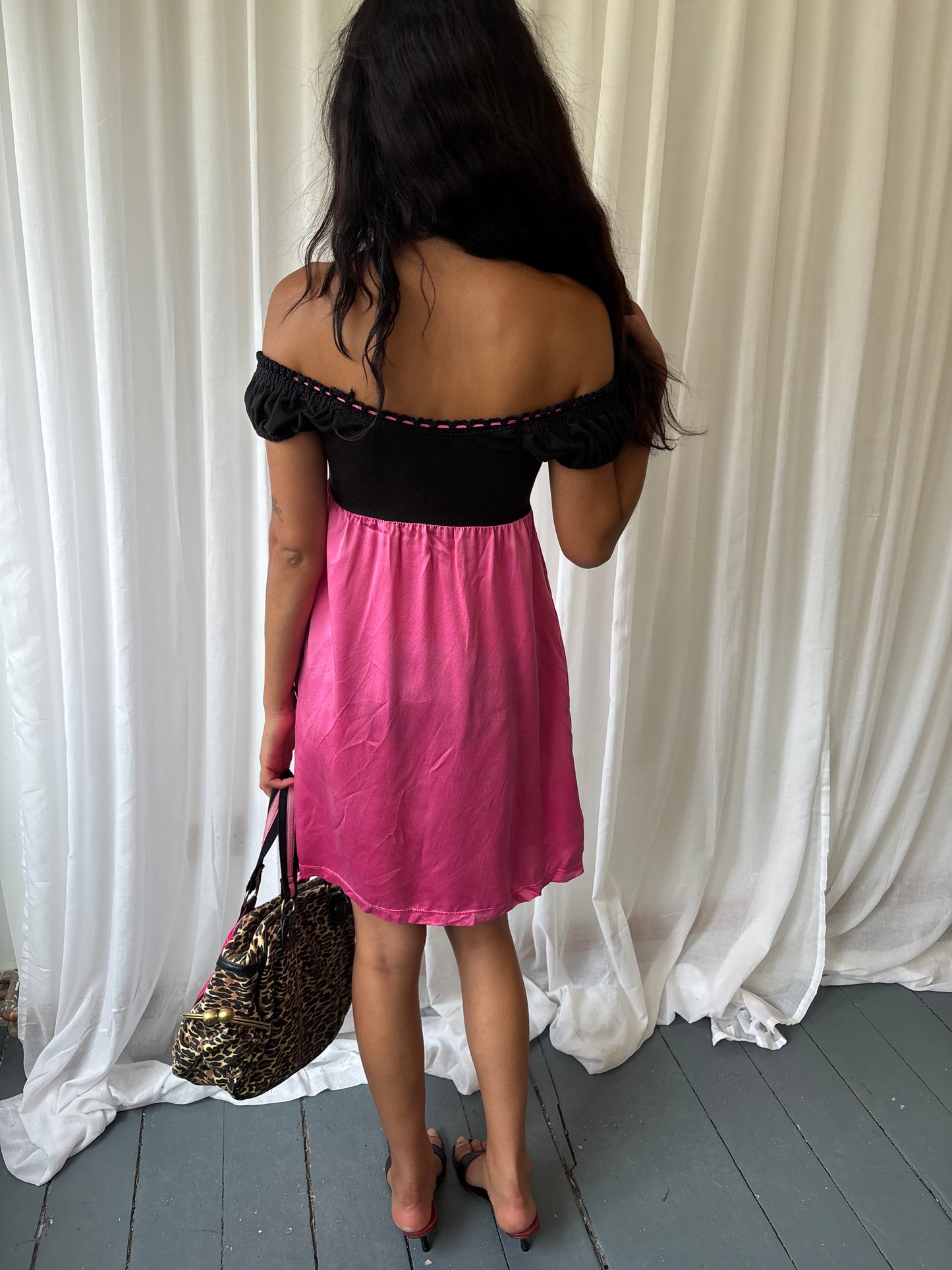 Betsey Johnson Pink Milkmaid Dress