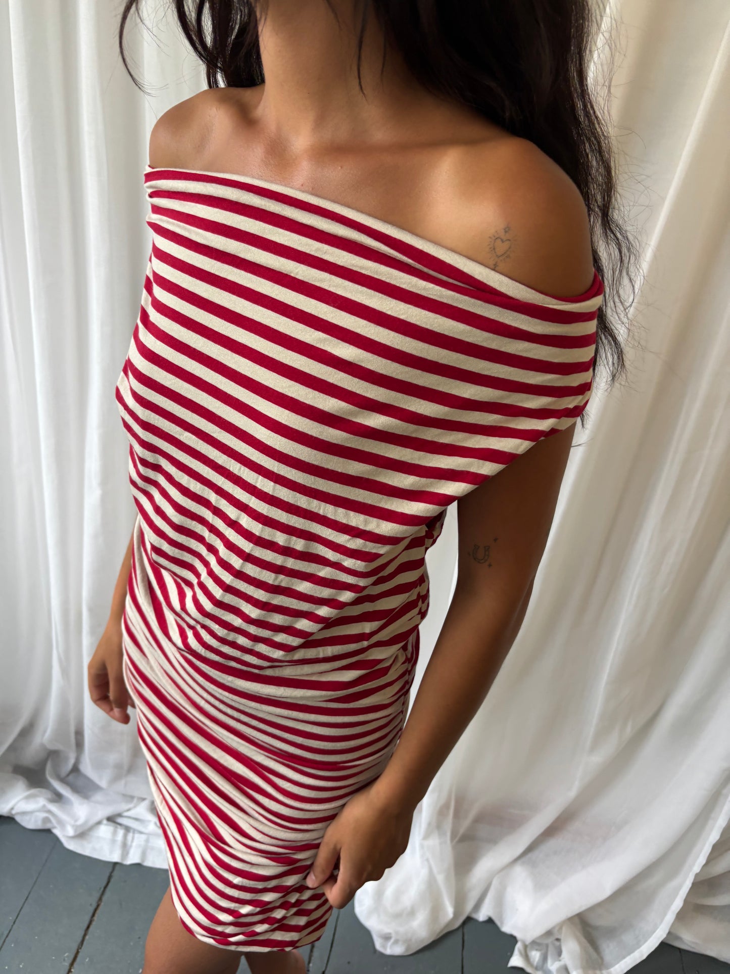 Monnari Red Stripe Dress