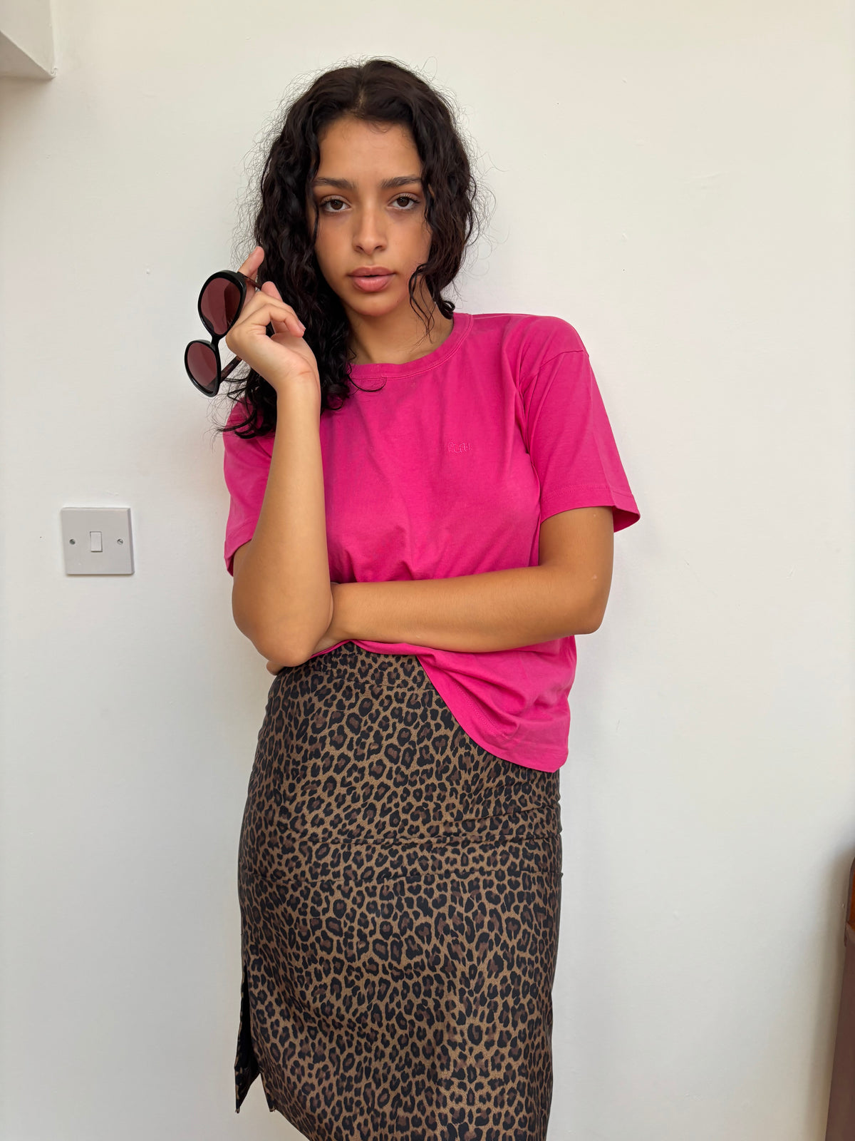 Alain Manoukian Leopard Print Skirt