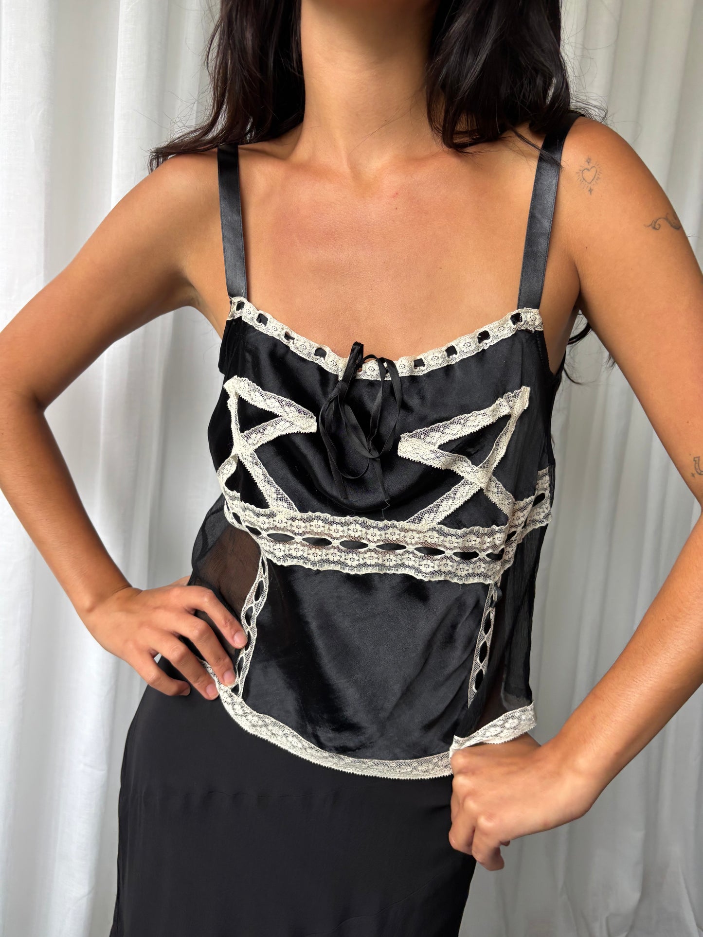 Anna Rita M Black Cami Top