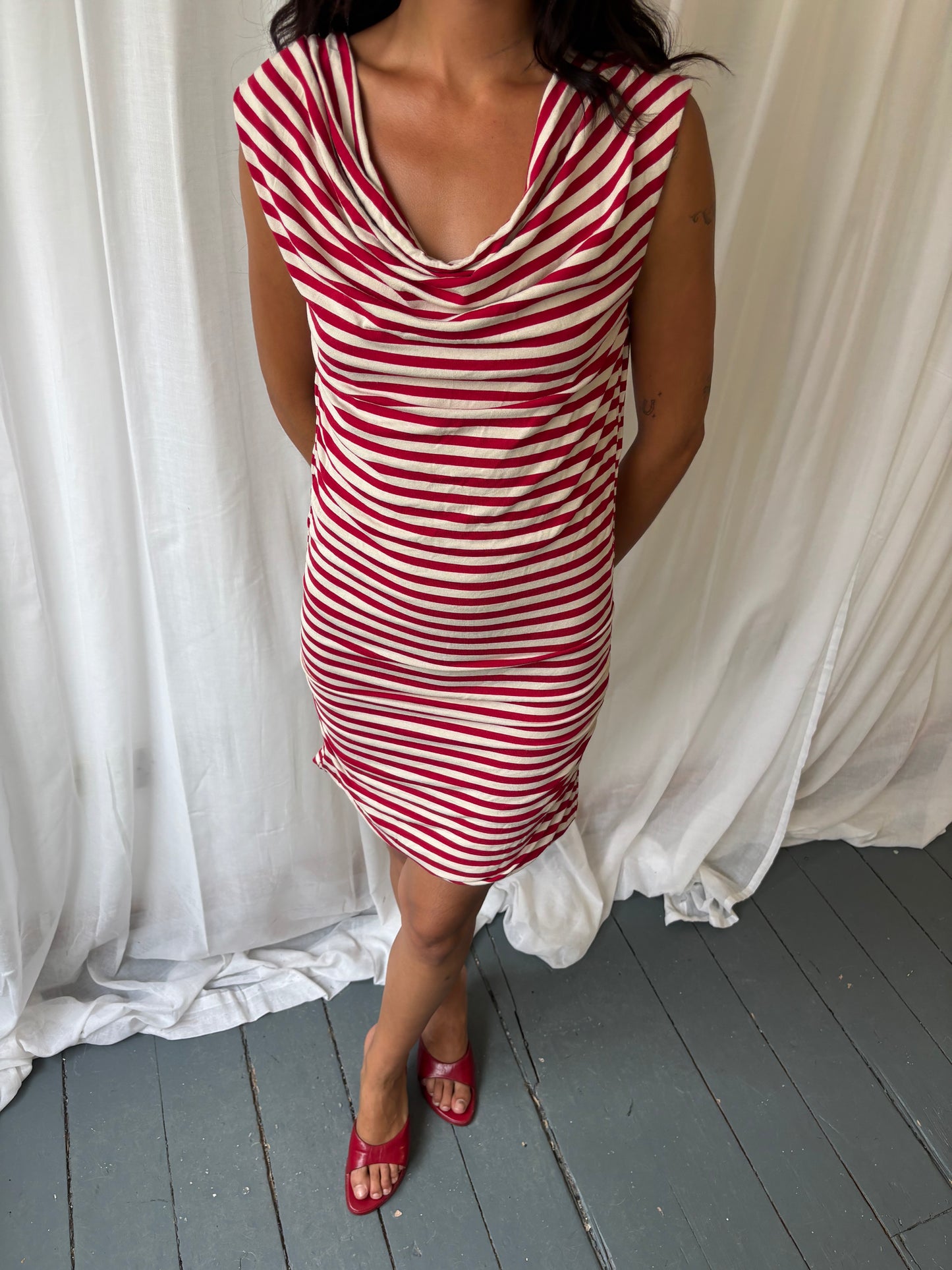 Monnari Red Stripe Dress