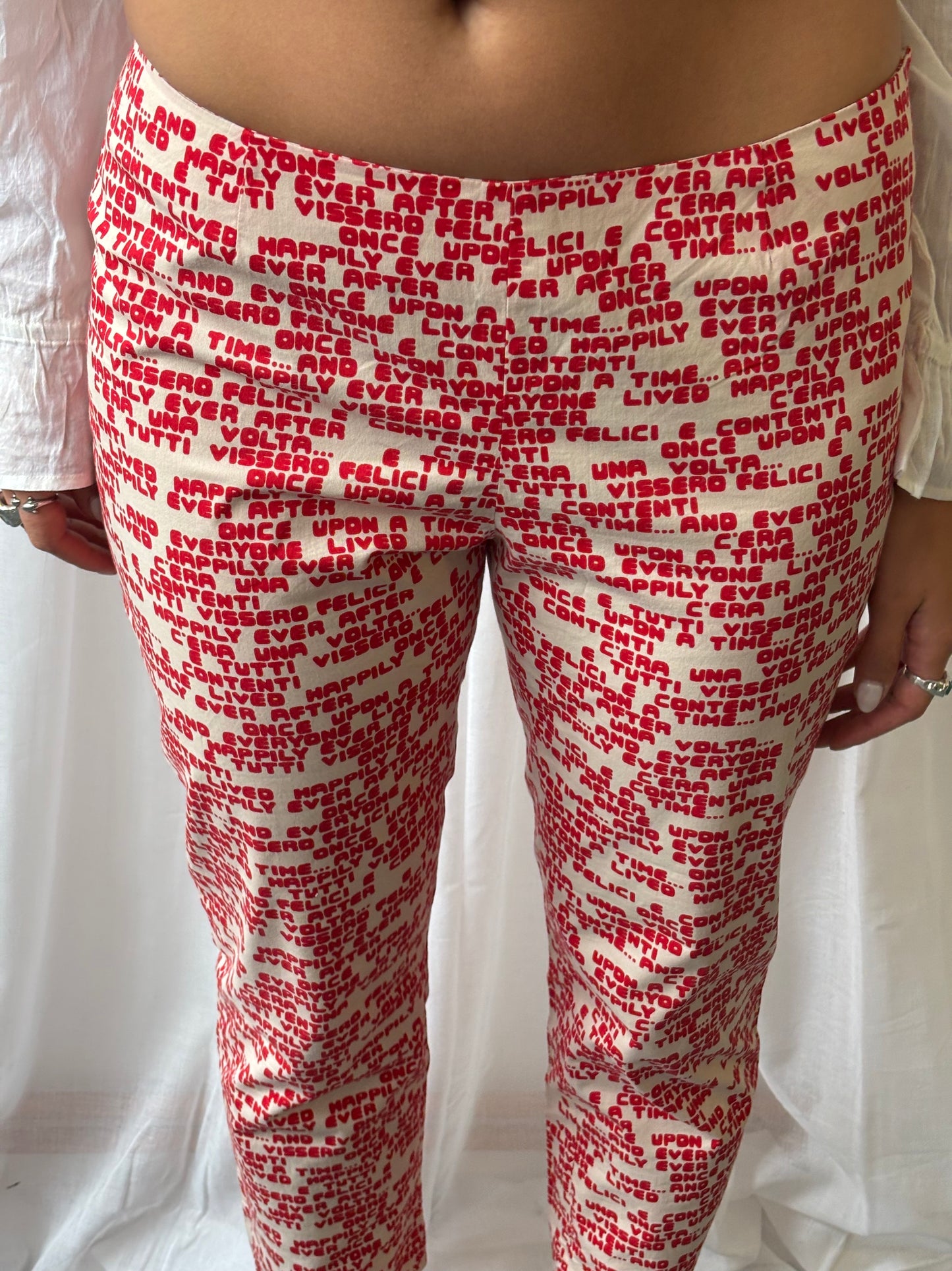 Moschino Typography Cropped Trousers
