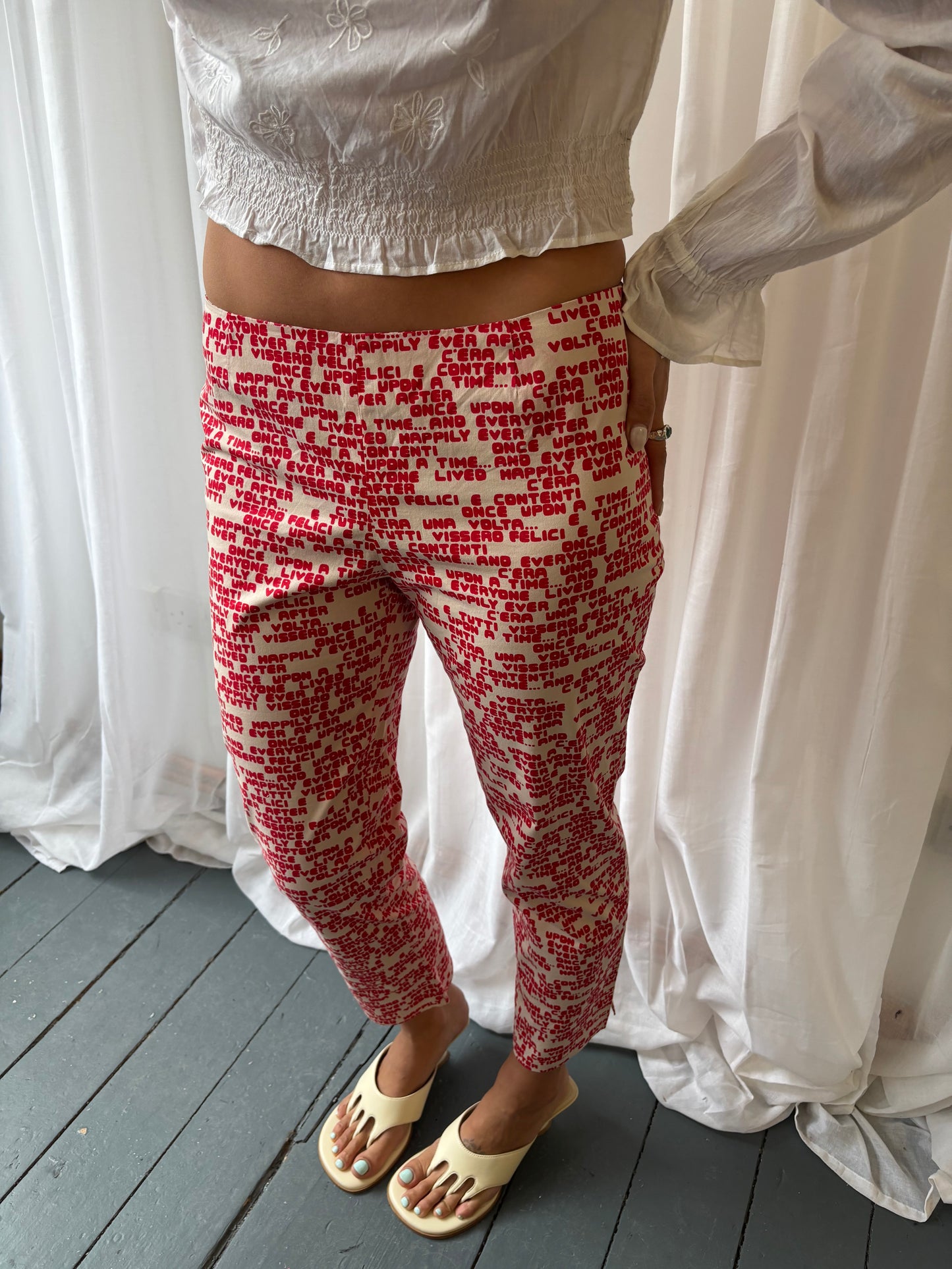 Moschino Typography Cropped Trousers