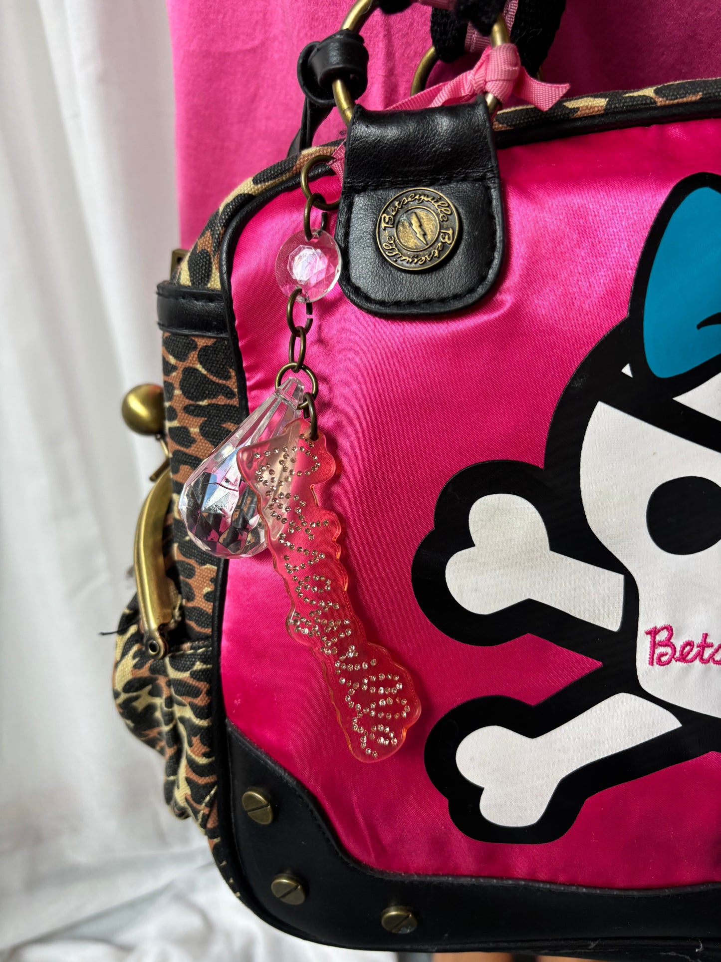 Betsey Johnson Pink Leopard Bag