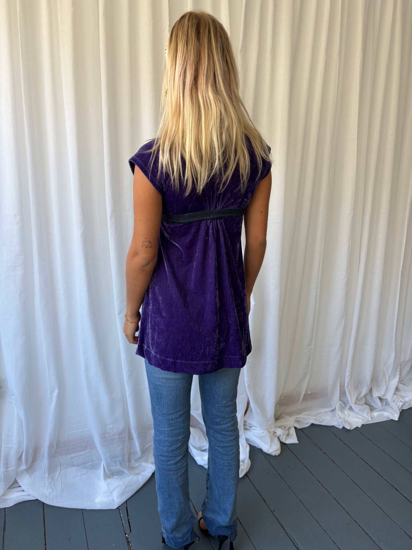 Miss Sixty Purple Velvet Top