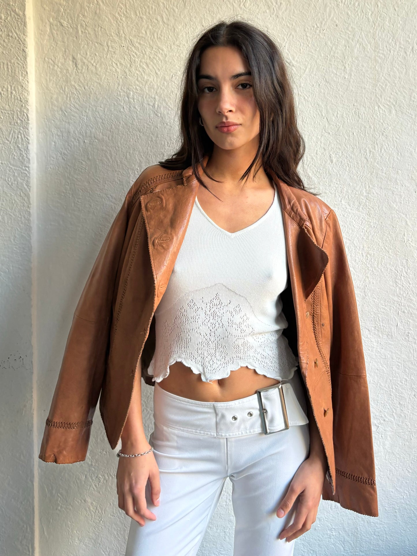 Gas Tan Leather Jacket