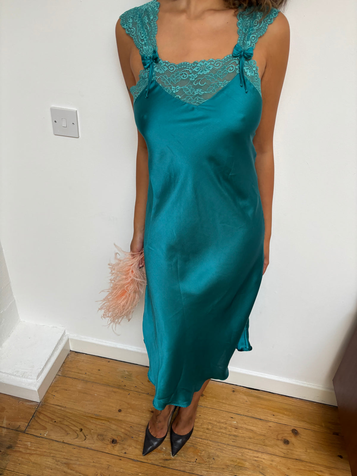 Vintage Teal Maxi Dress