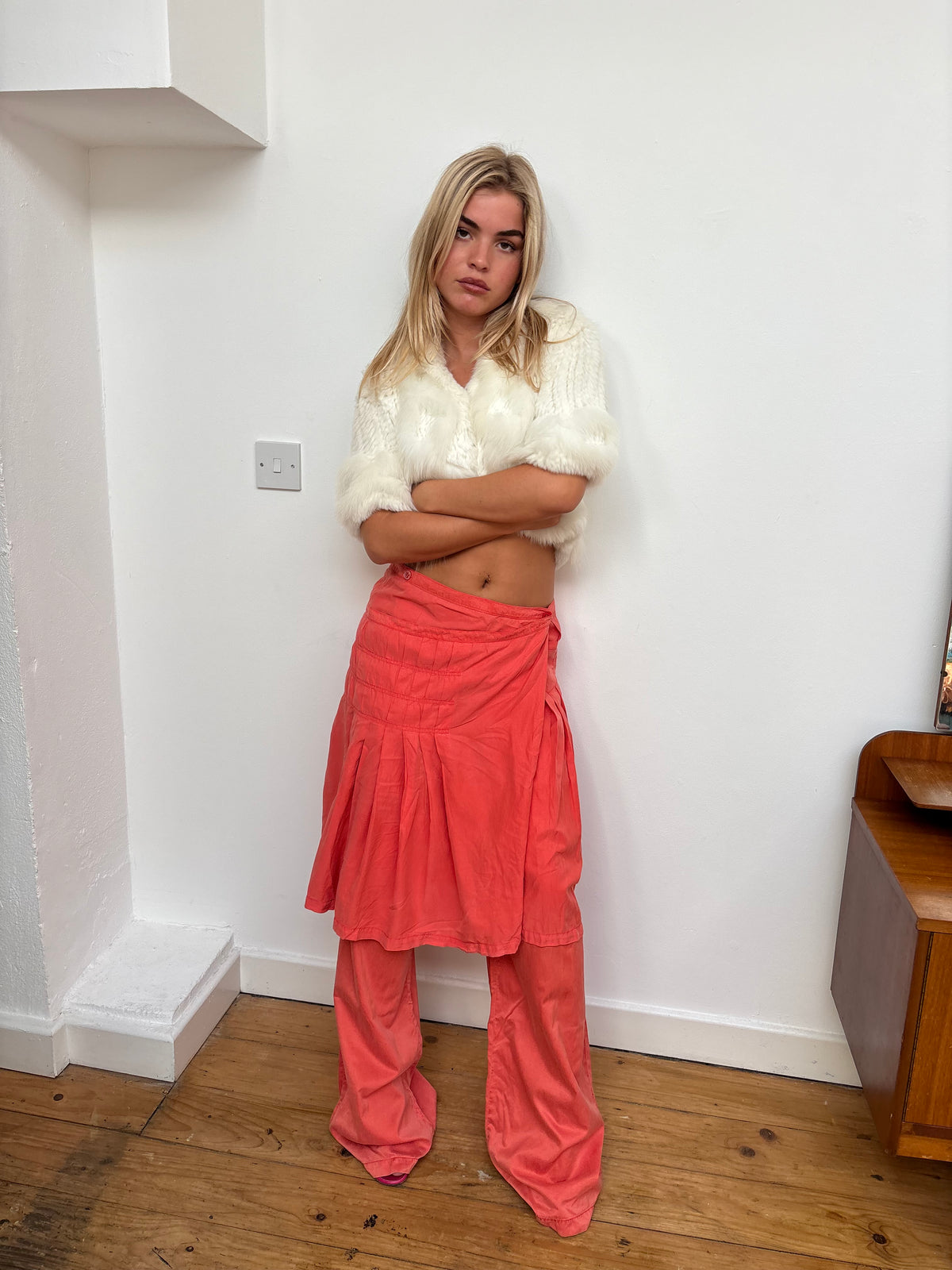 Mason's Orange Skirt Trouser Set