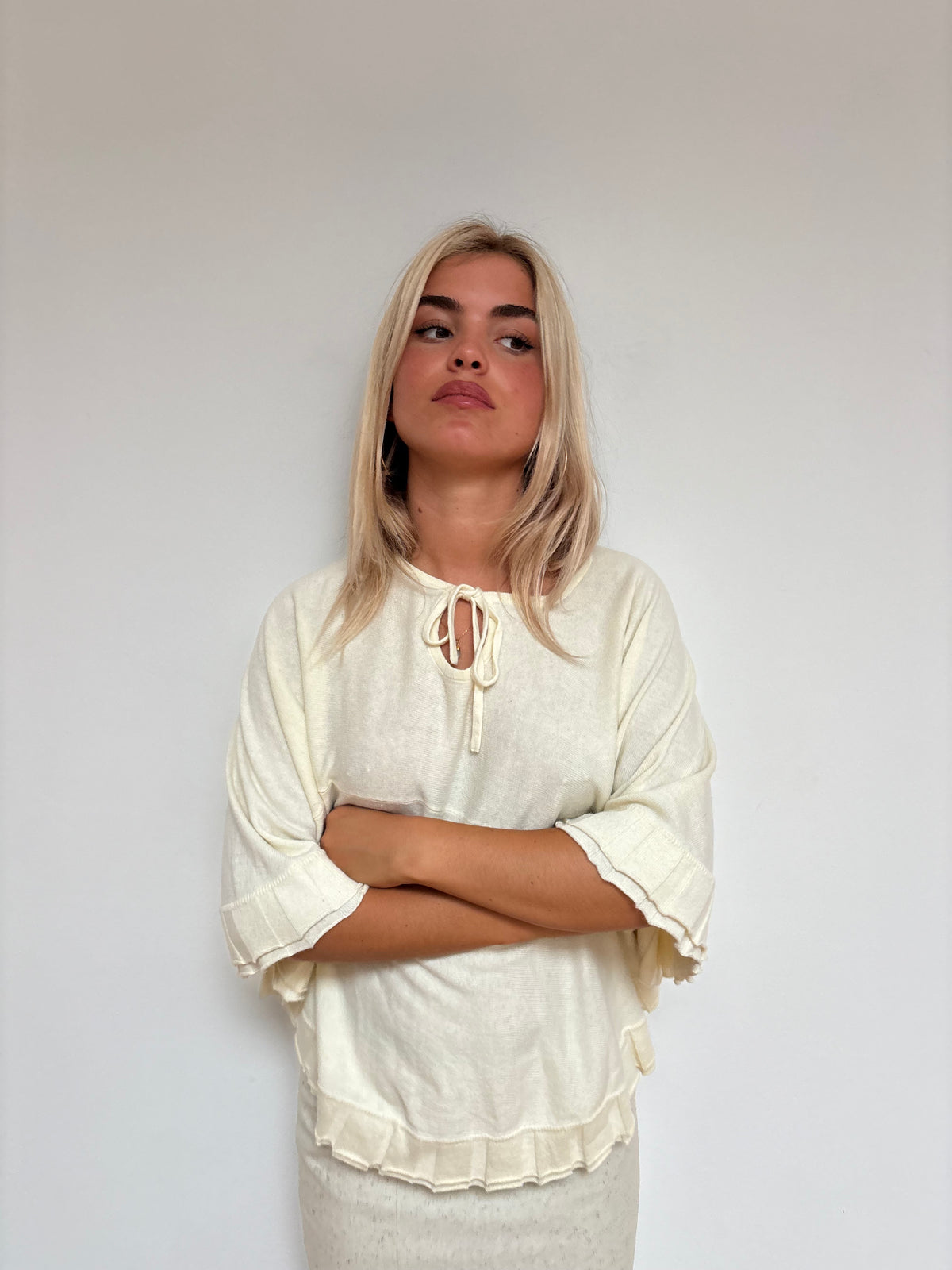 Vintage Cream Poncho