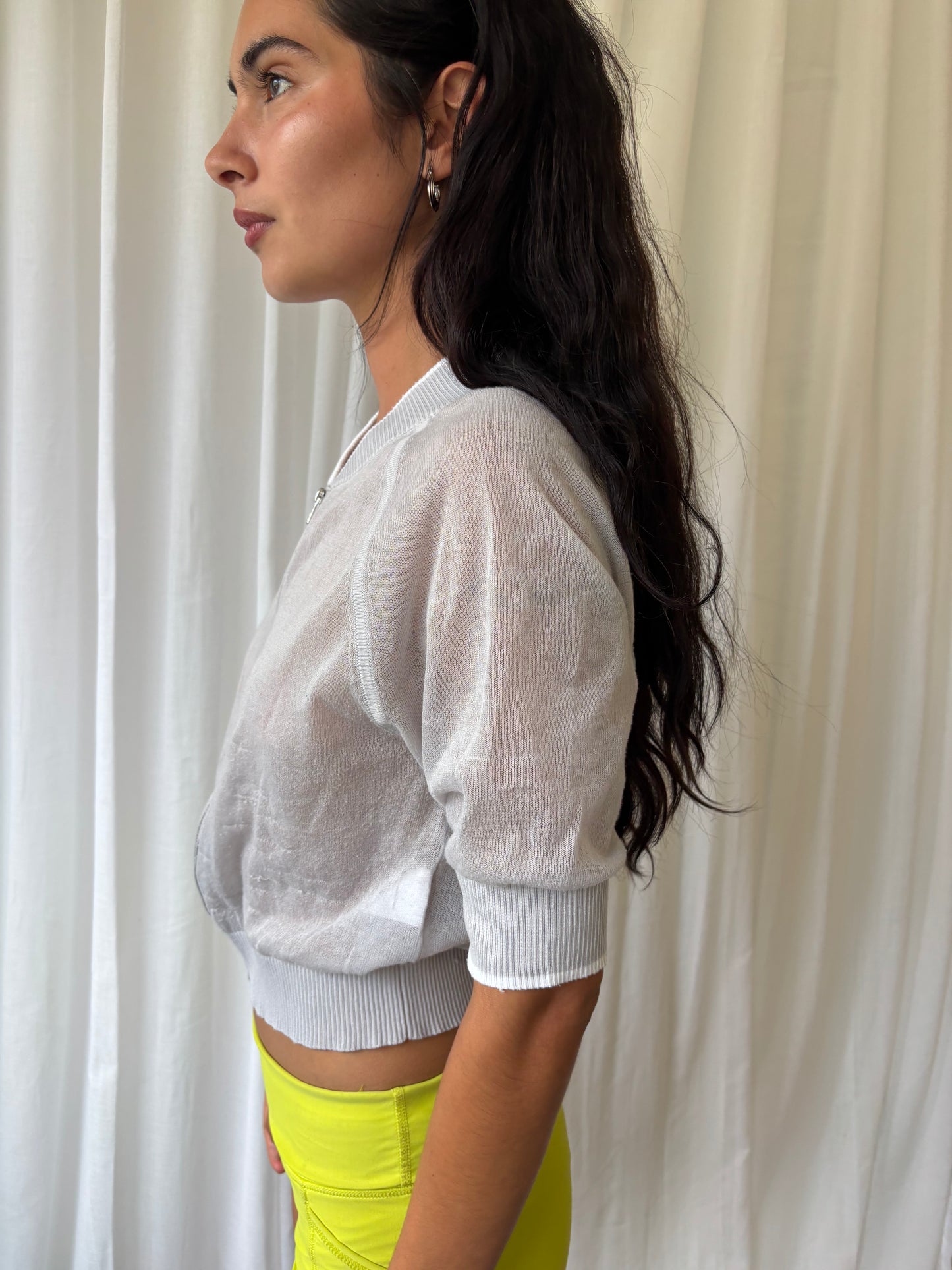 DKNY Sheer Knit Top