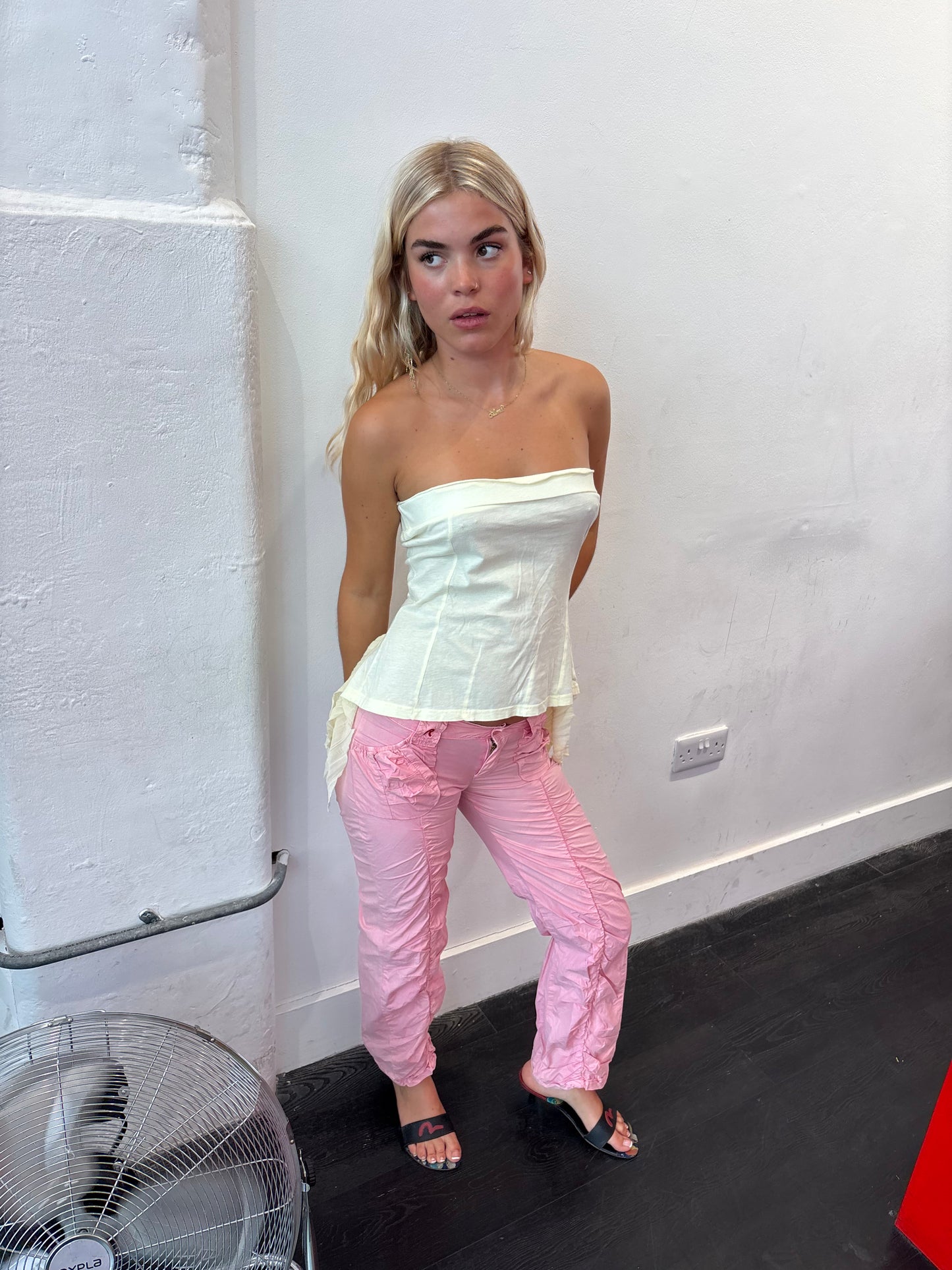 Replay Pink Ruched Trousers