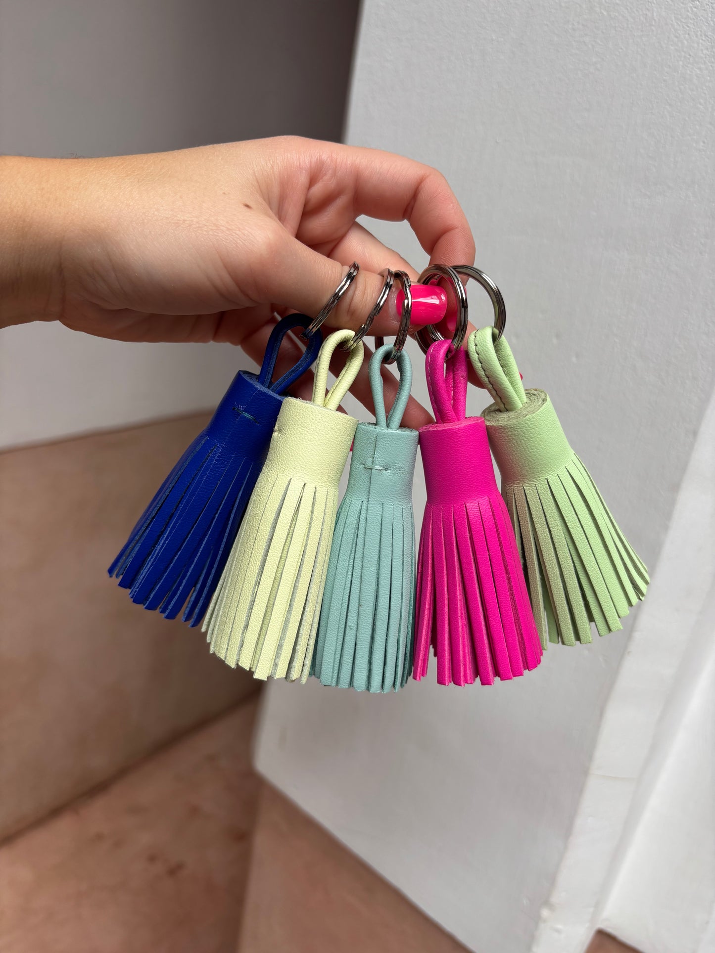 Leather Tassel Keyring