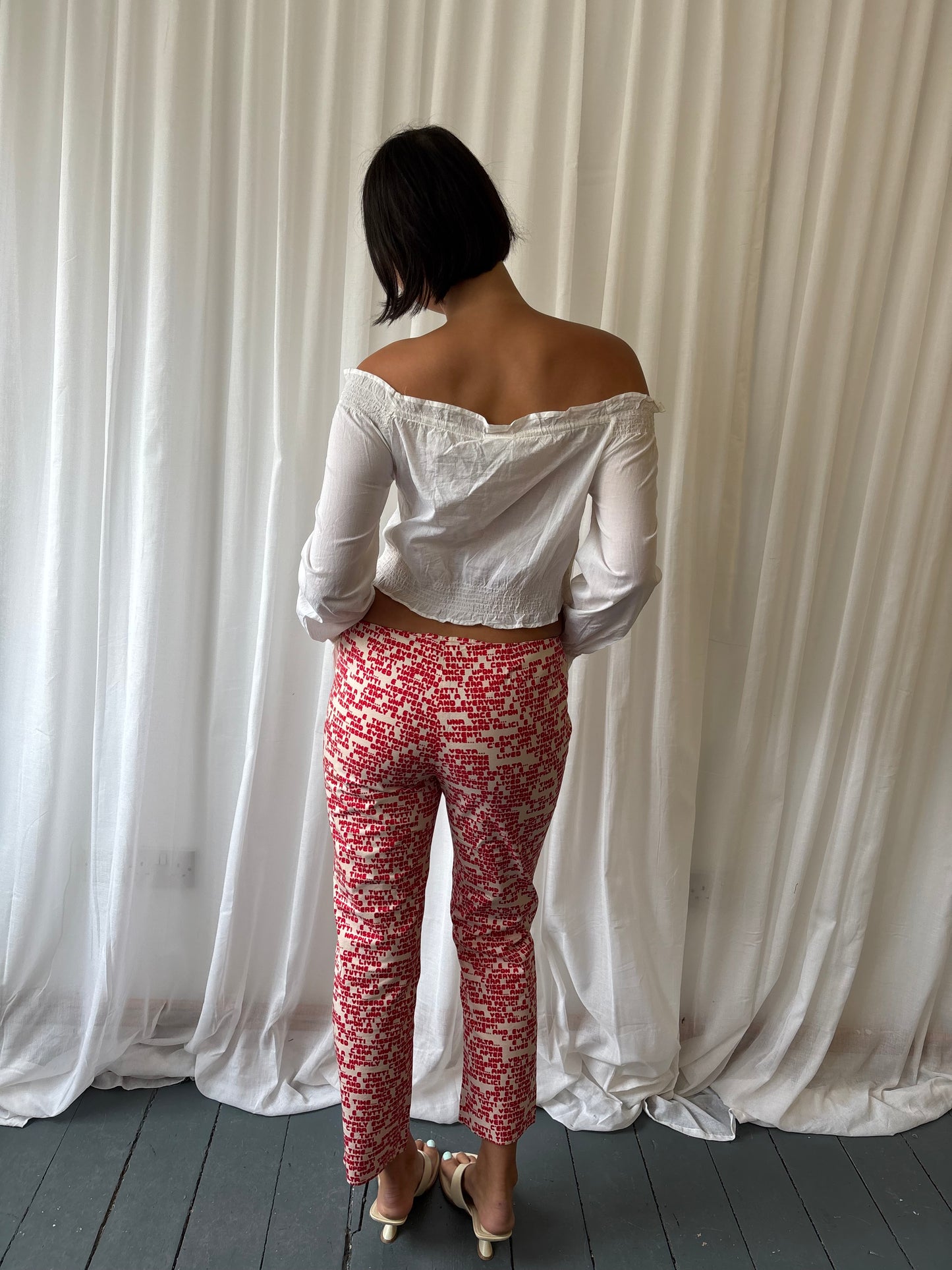 Moschino Typography Cropped Trousers