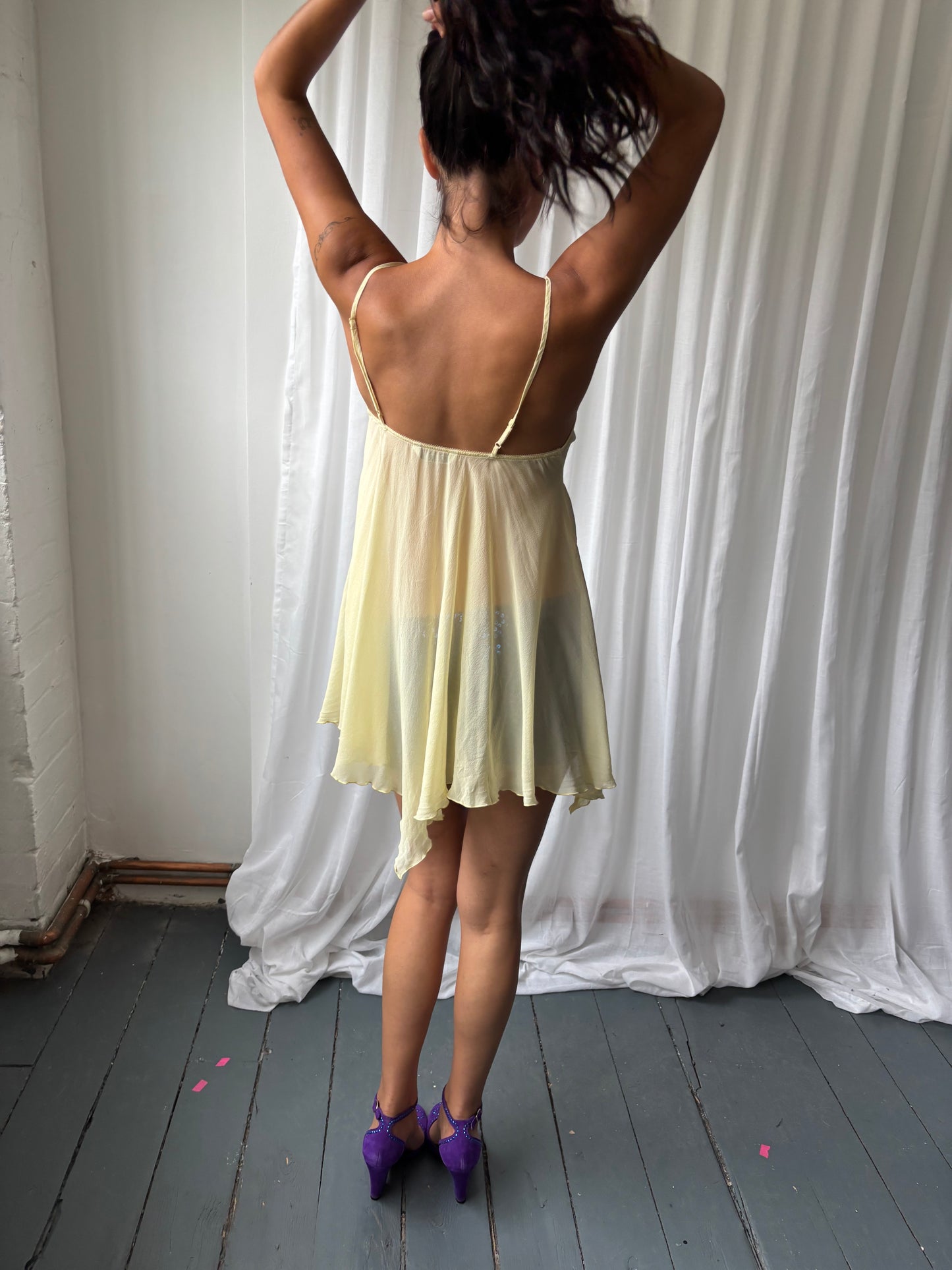 La Senza Yellow Silk Slip