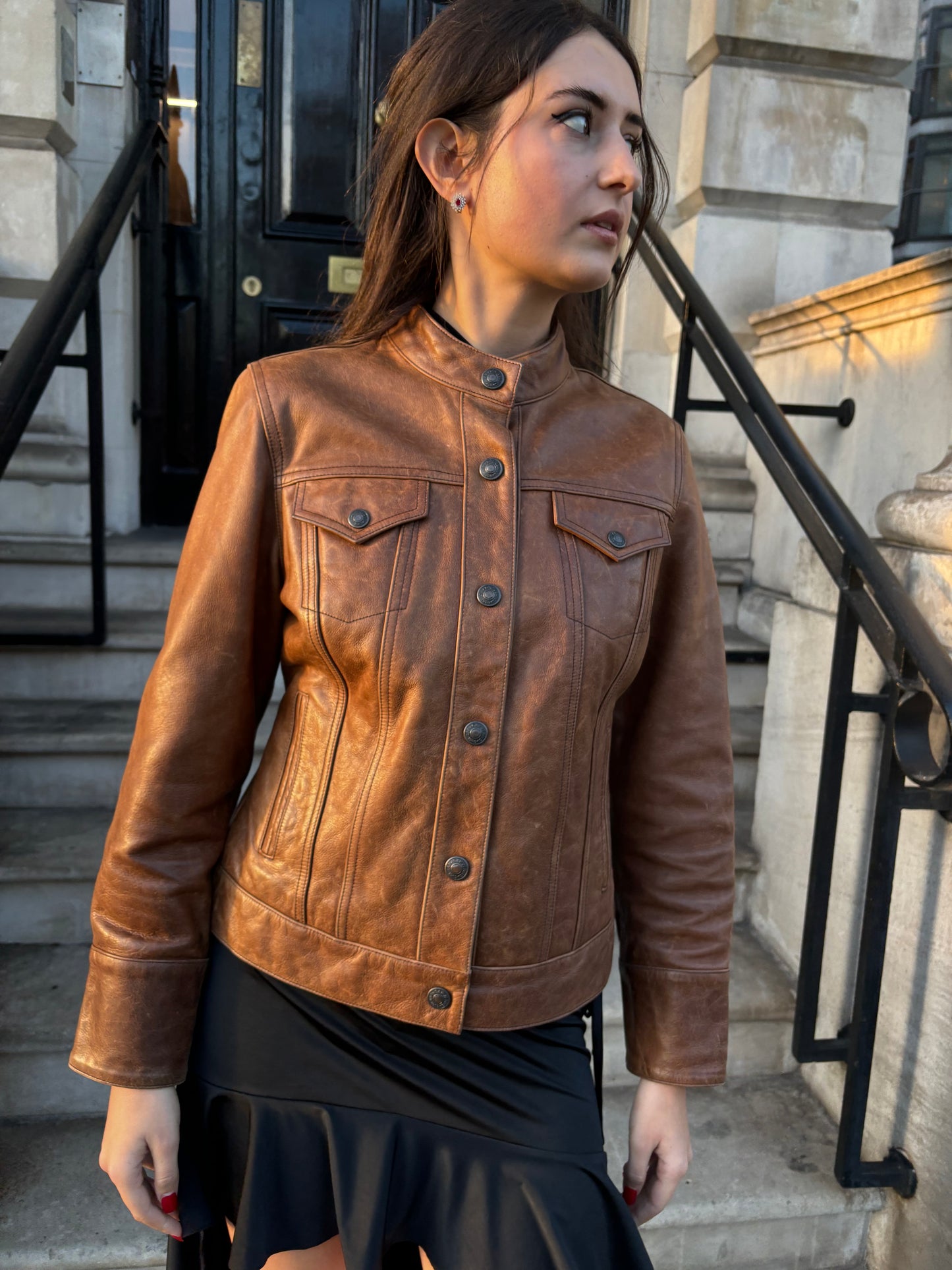 Gap Brown Leather Jacket