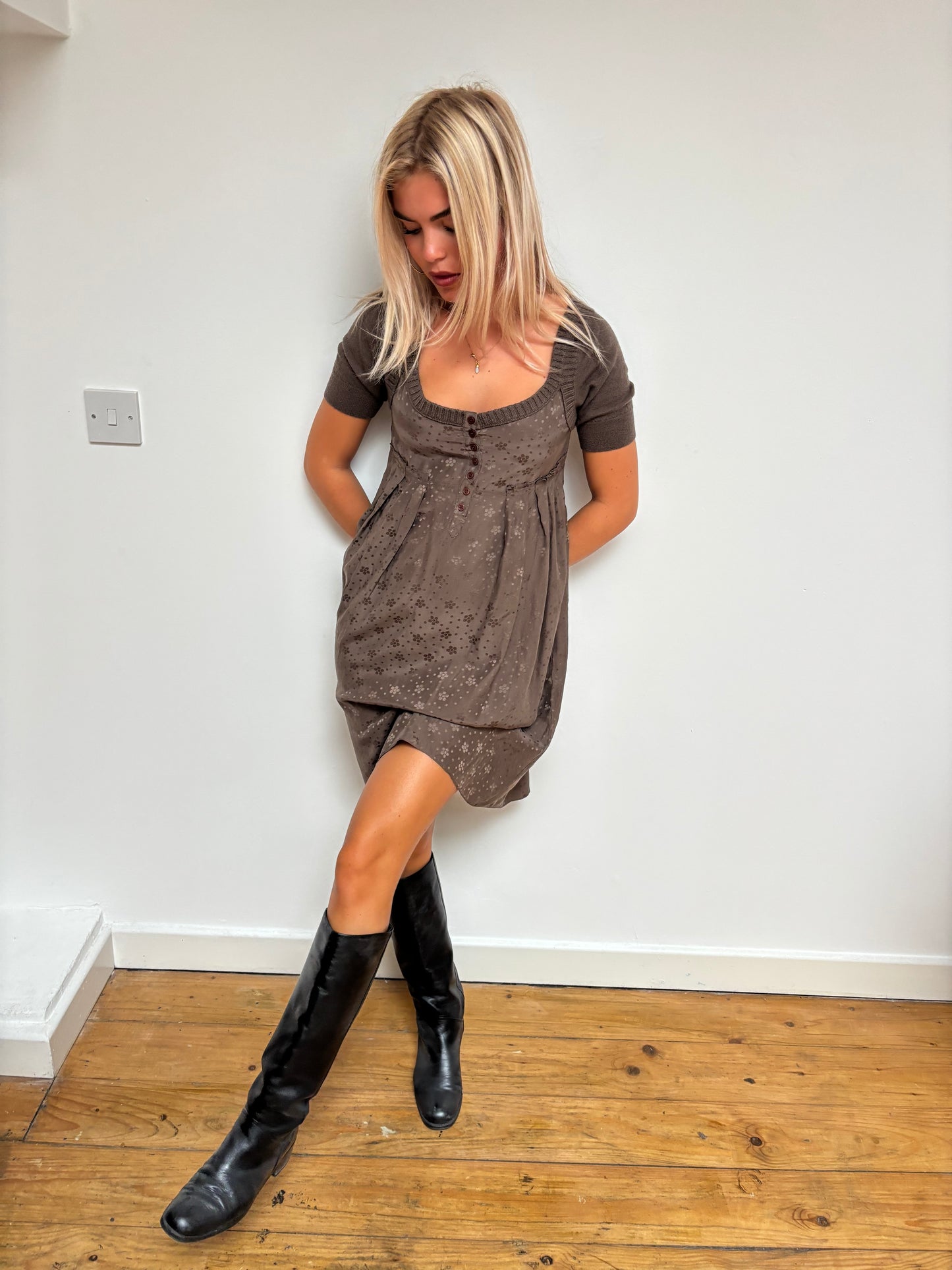 Marc Jacobs Brown Silk Dress