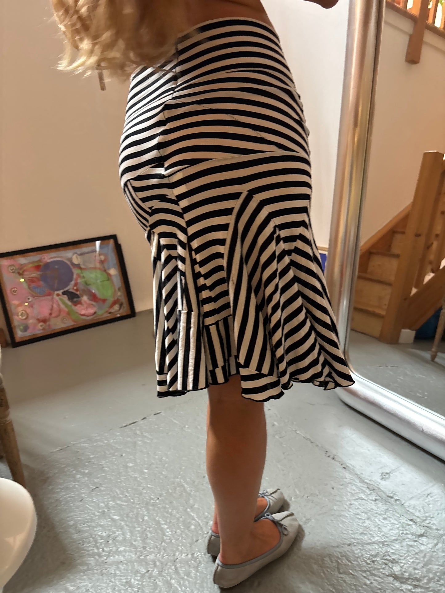 Dolce & Gabbana Black Stripe Skirt