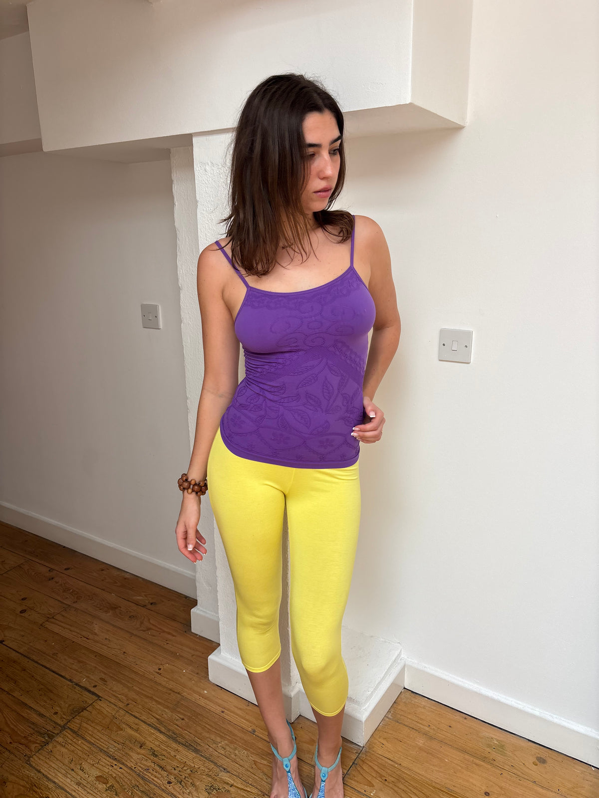 Oasis Yellow Cropped Leggings