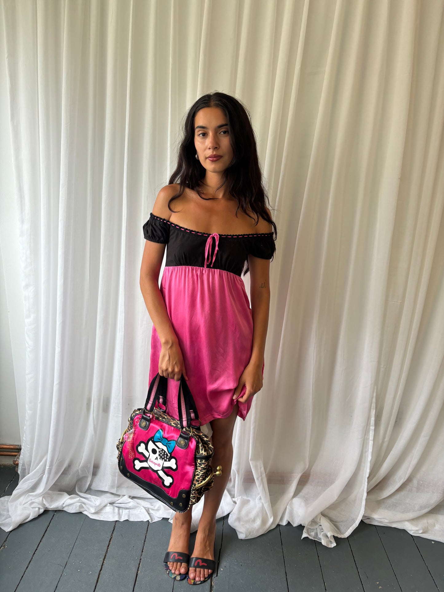 Betsey Johnson Pink Milkmaid Dress