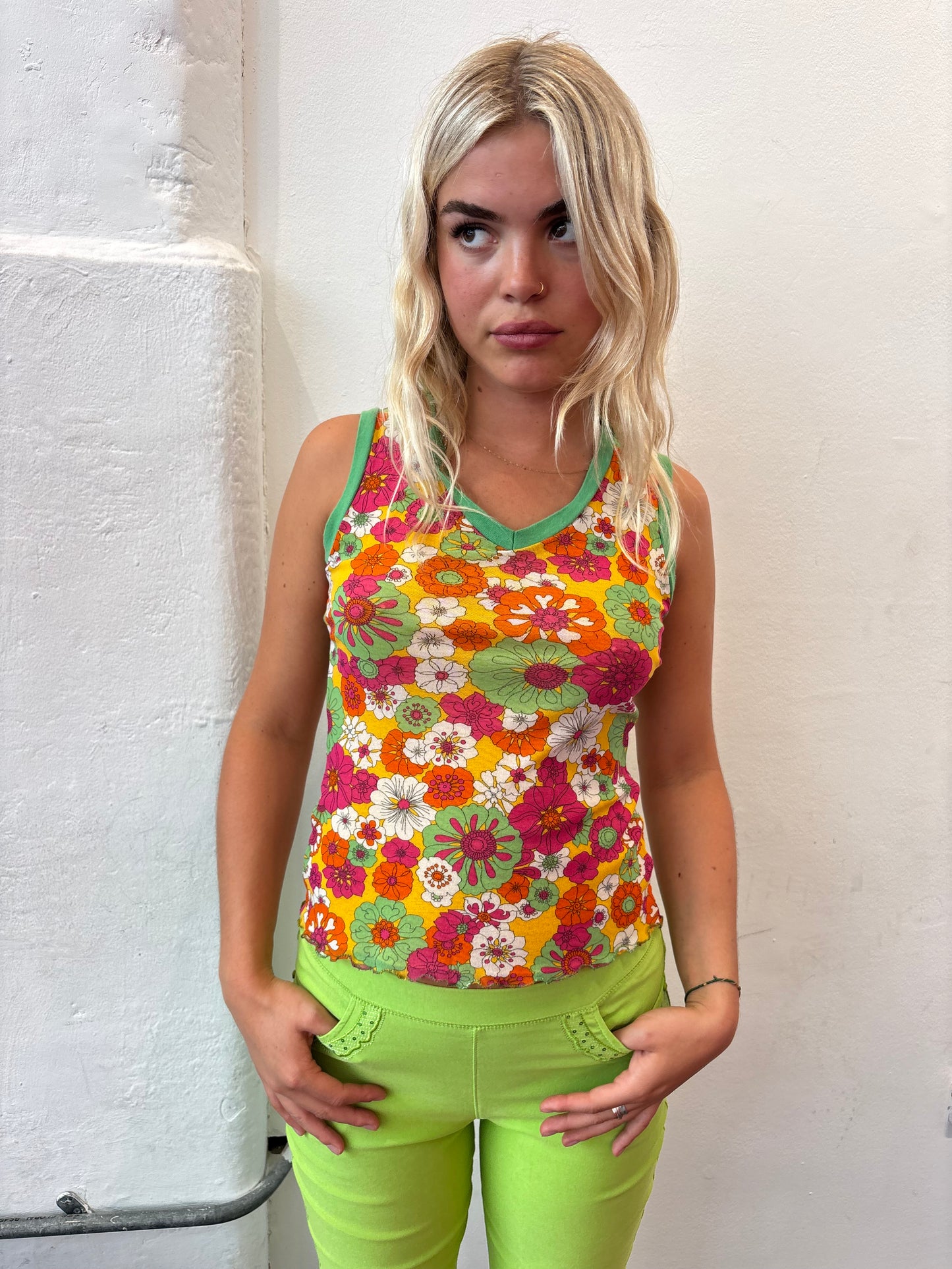United Colors of Benetton Floral Mesh Vest