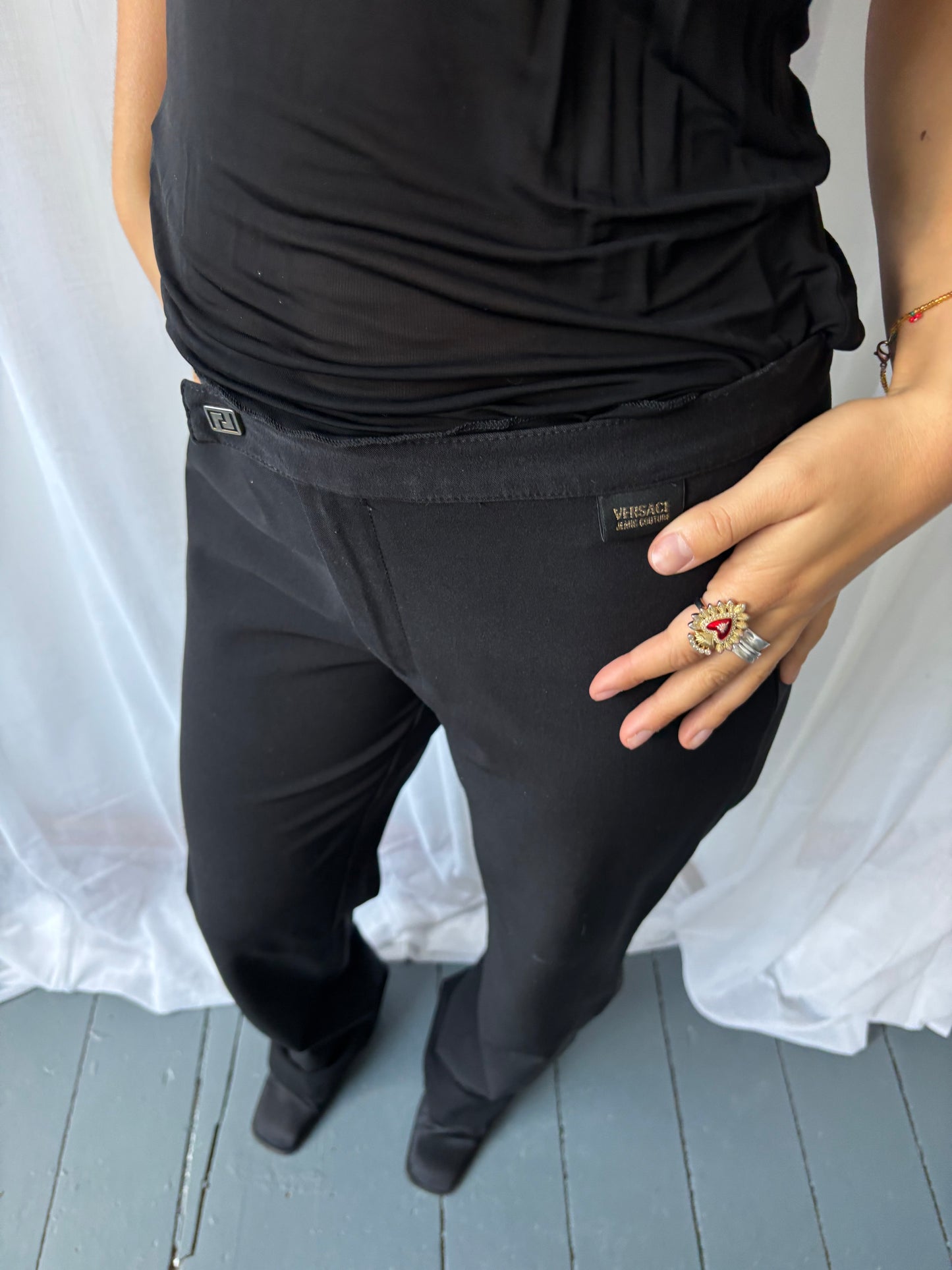 Versace 00s Black Trousers