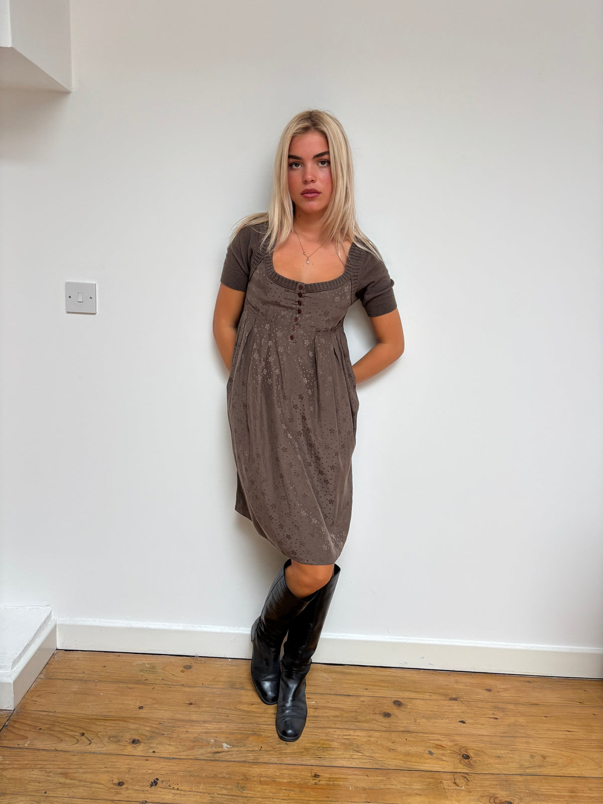 Marc Jacobs Brown Silk Dress