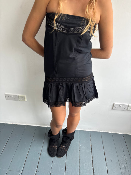 Bettina Liano Black Lace Skirt