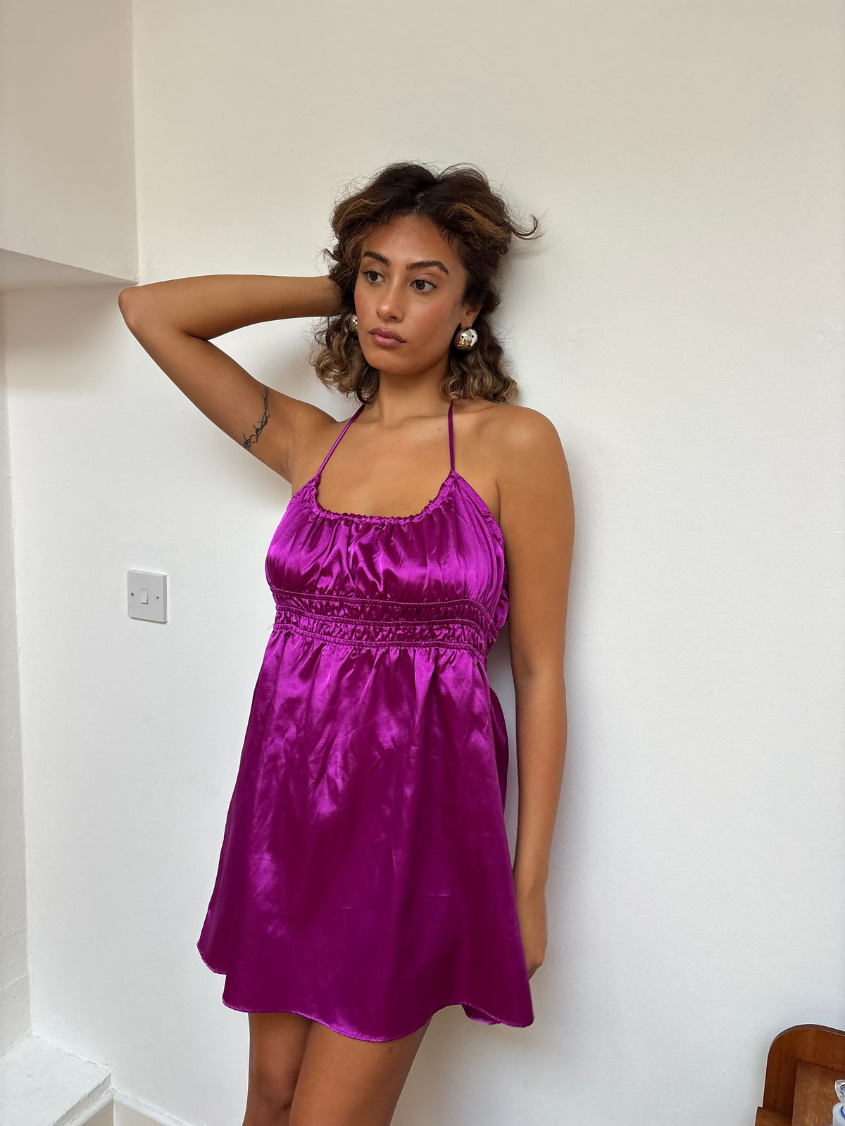 Forcast Fuchsia Purple Halter Dress