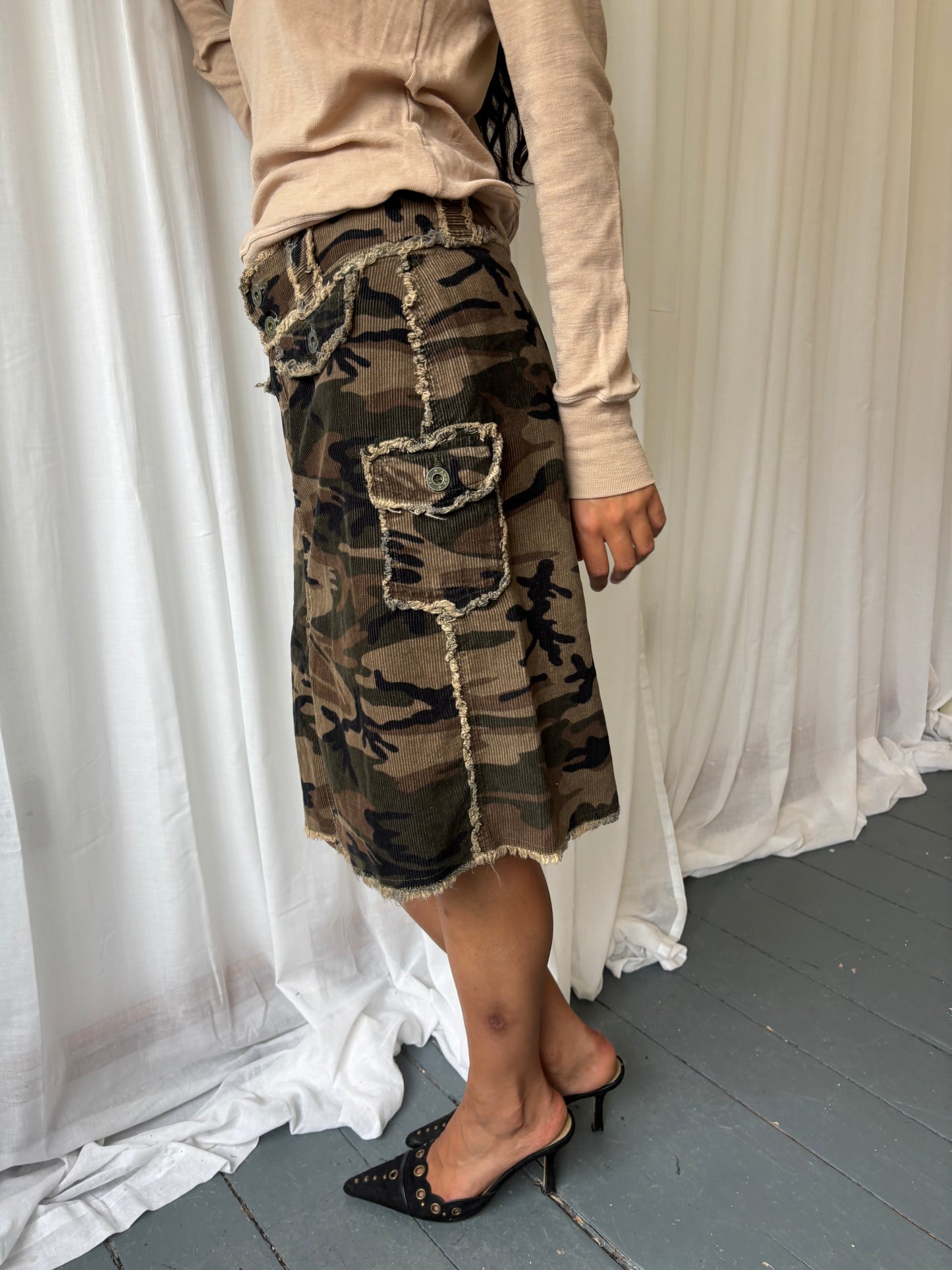 Phard Camo Cord Skirt