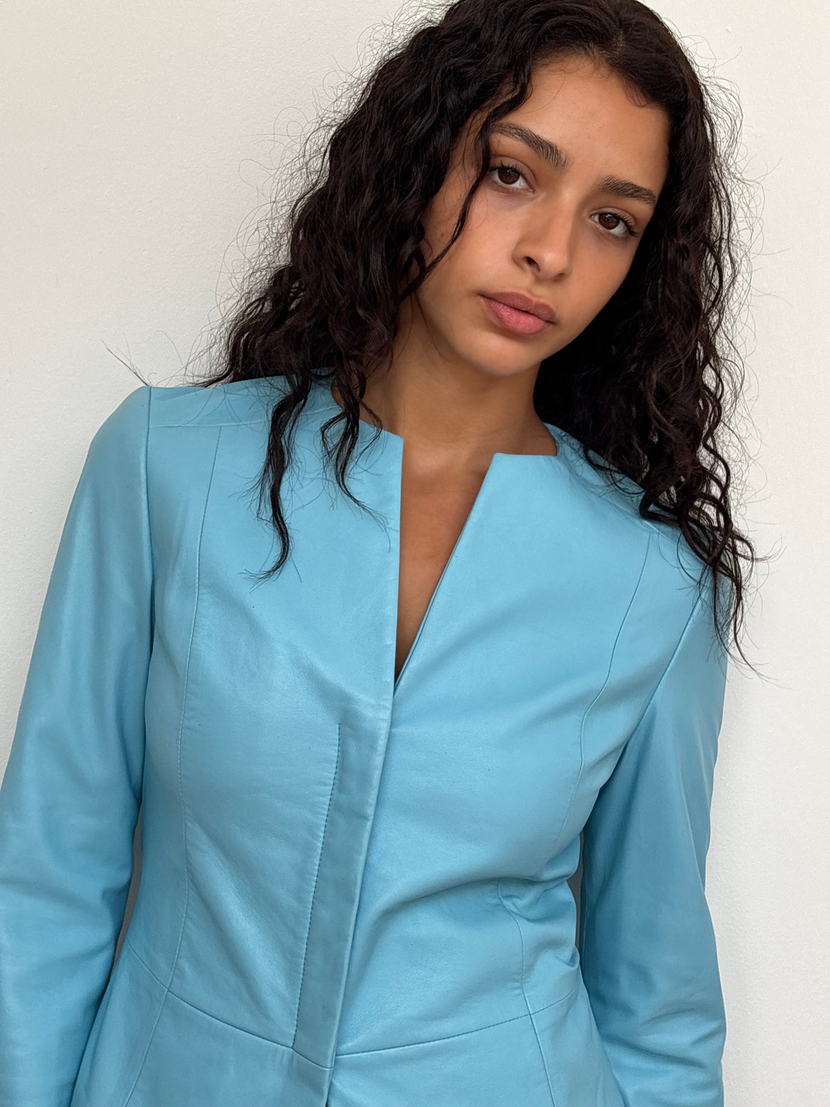 Episode Turquoise Leather Jacket