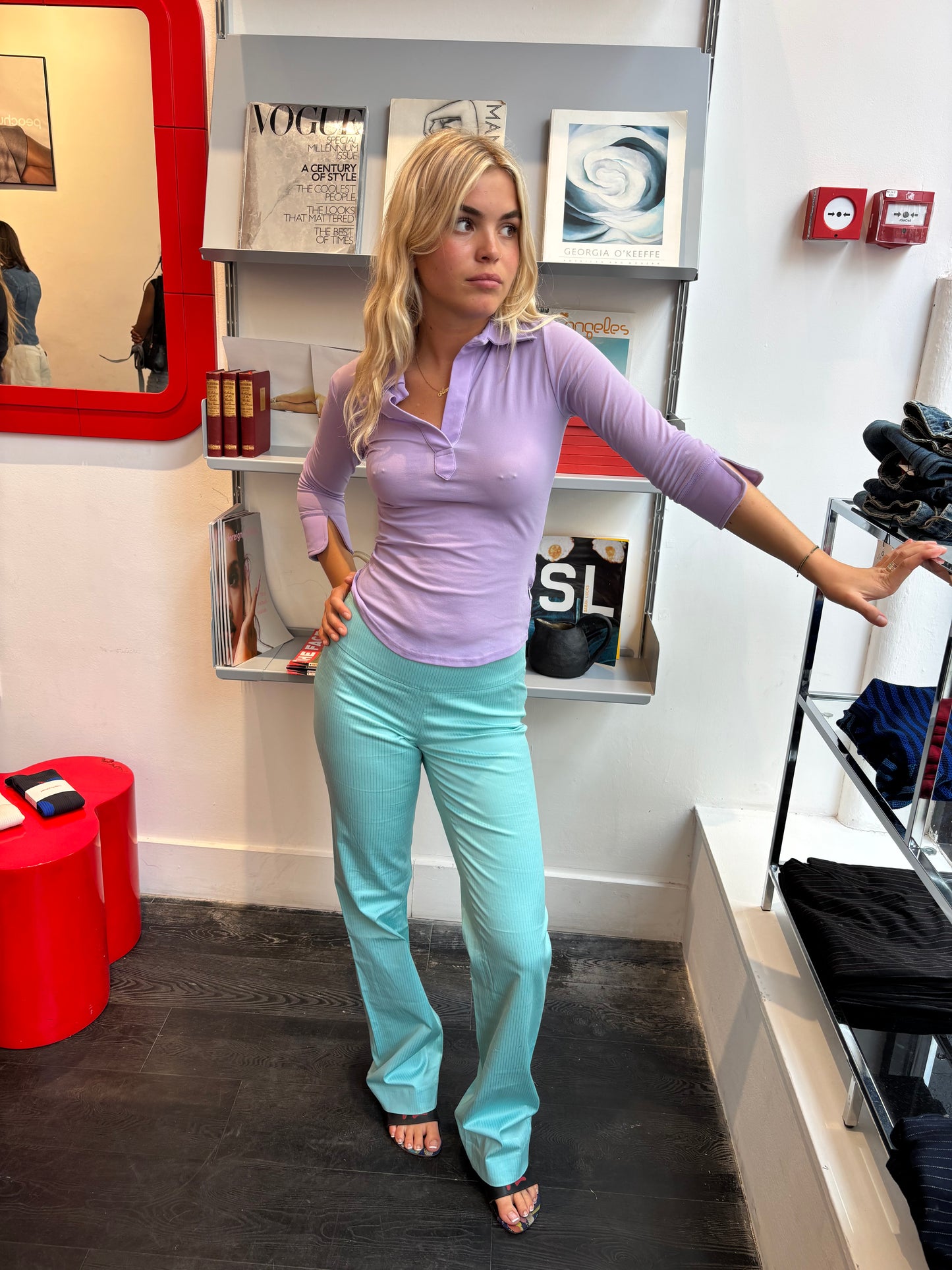 Morgan Lilac 3/4 Sleeve Top