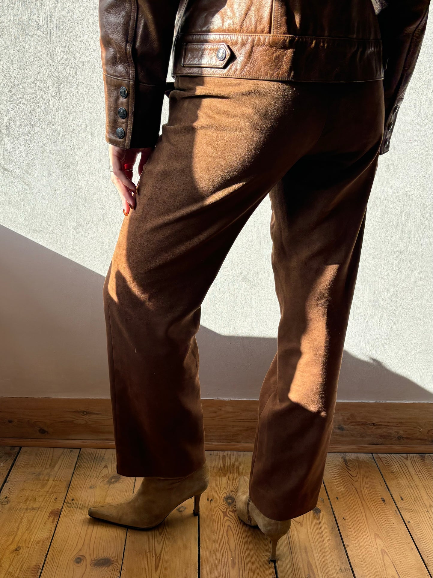 Gerry Webber Tan Suede Trousers