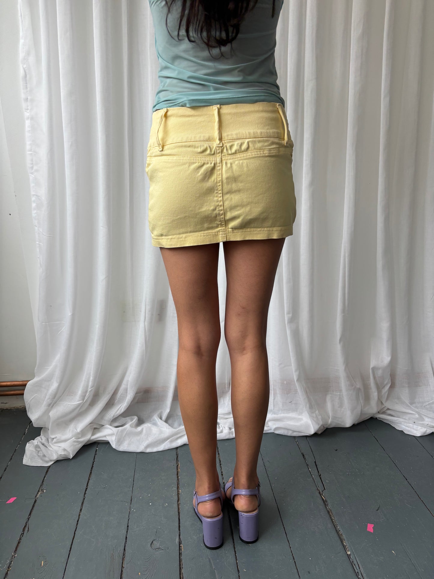 Jane Norman Yellow Mini Skirt