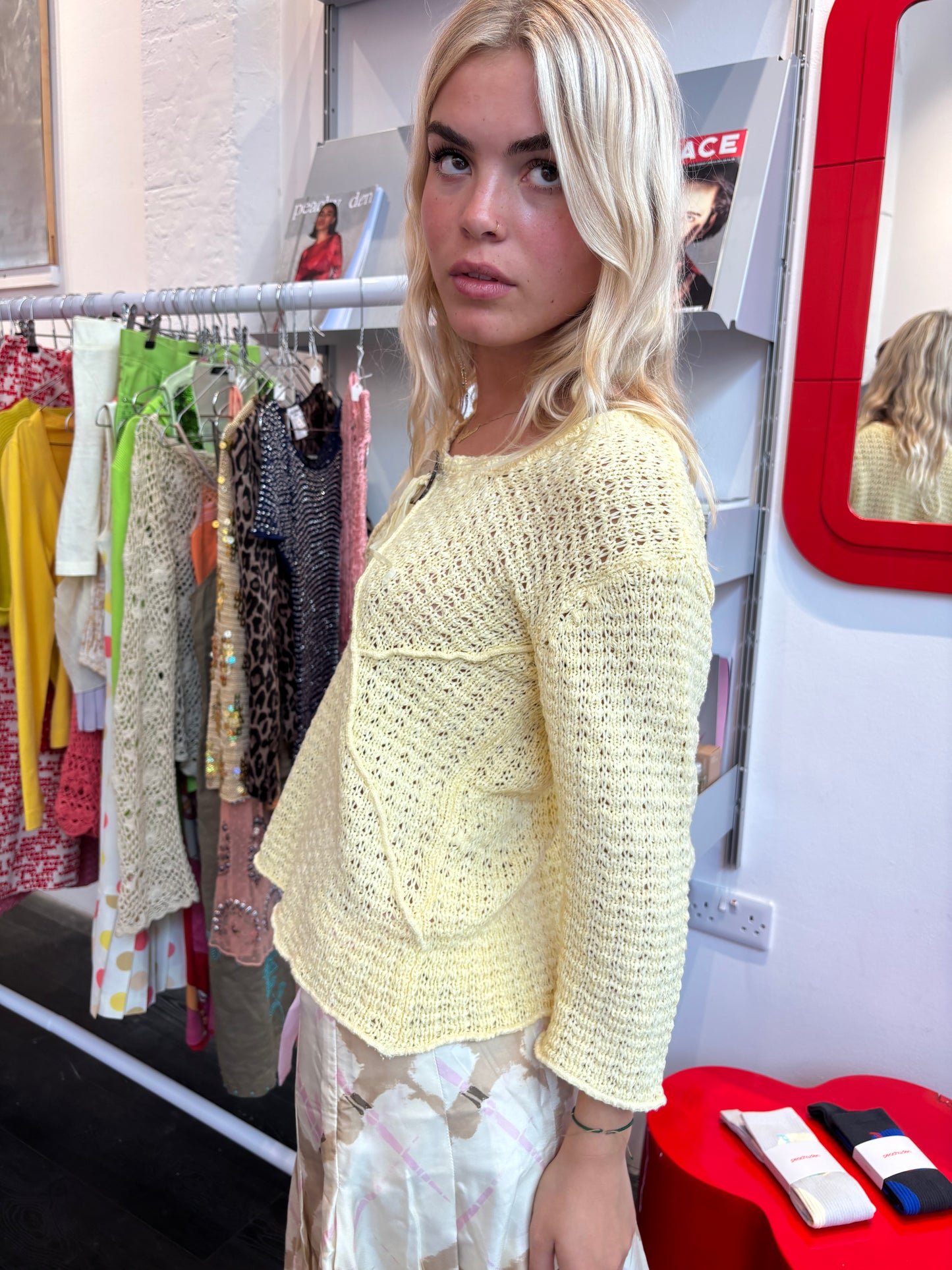 Anne Marie Yellow Crochet Top
