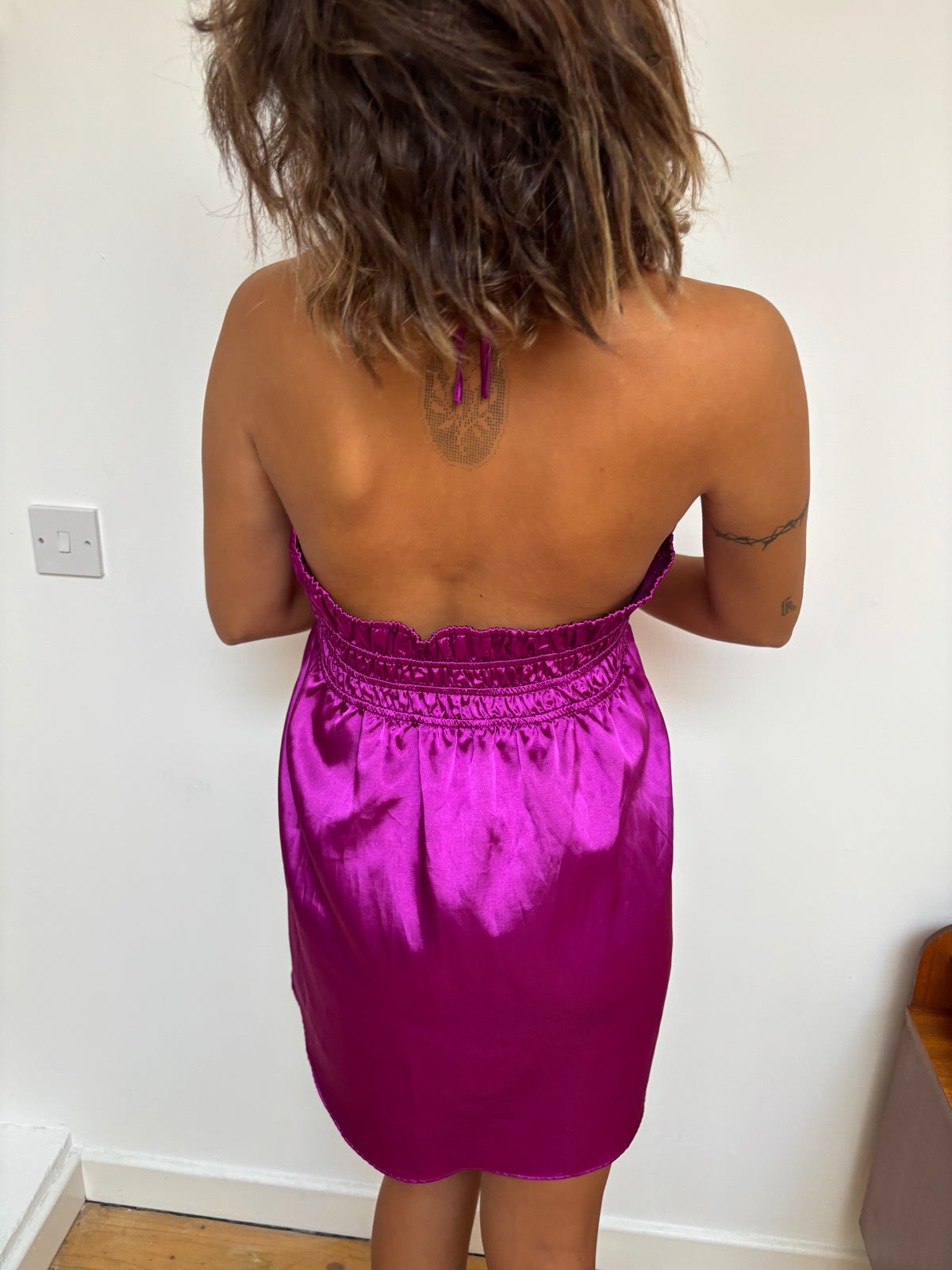 Forcast Fuchsia Purple Halter Dress