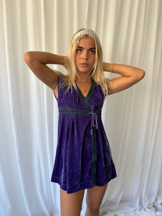 Miss Sixty Purple Velvet Top