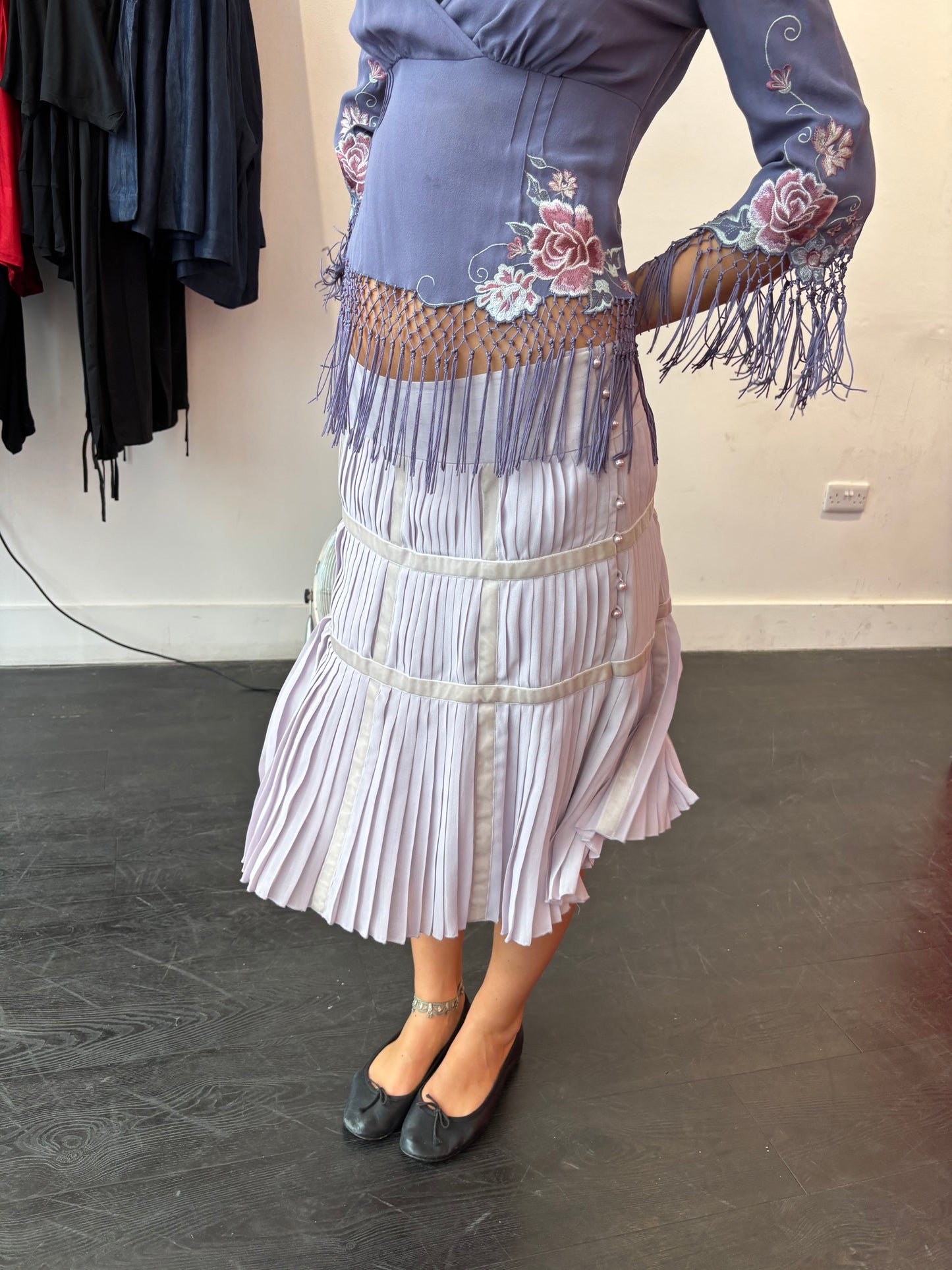 Jesire Lilac Silk Skirt