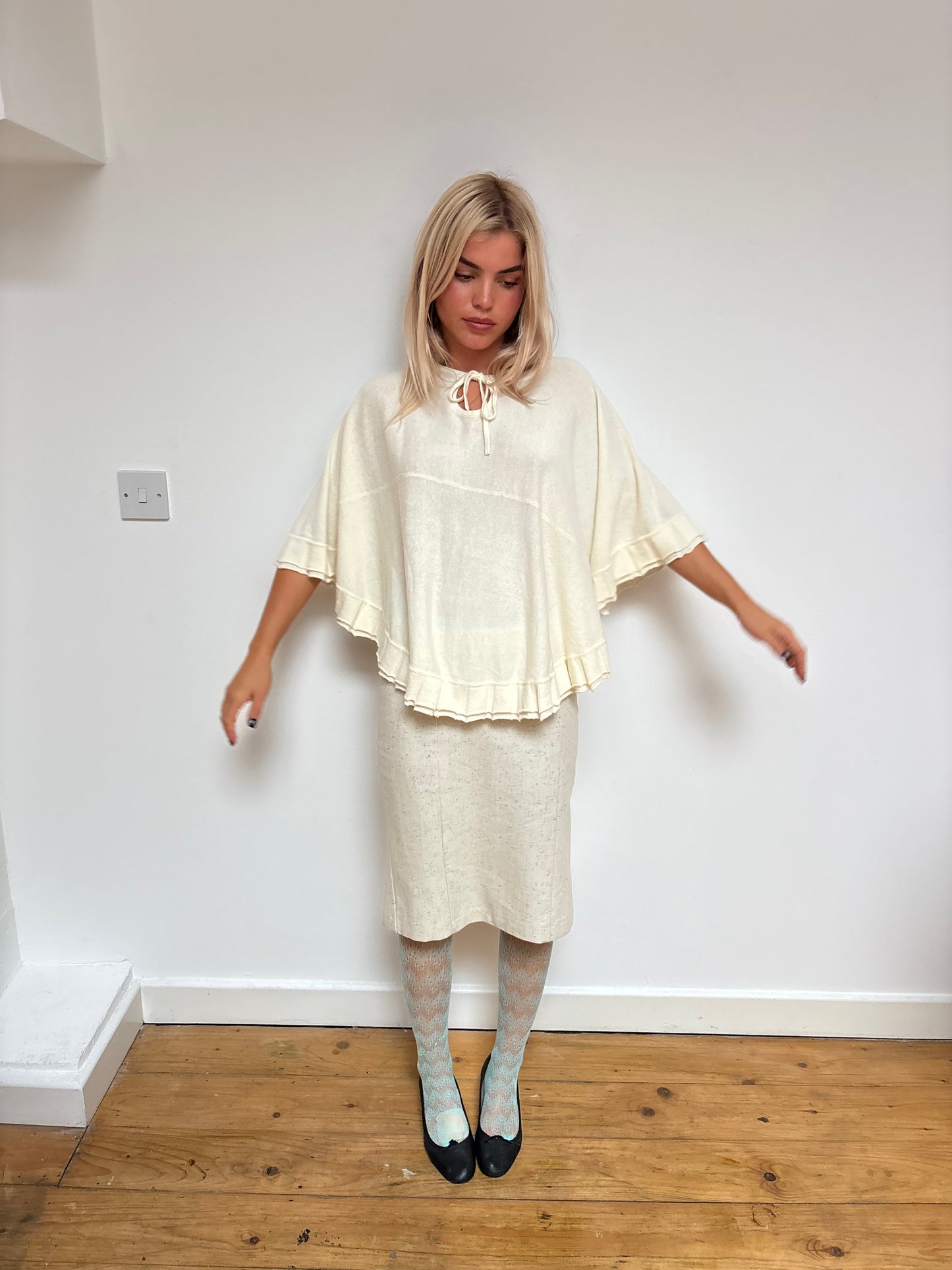 Vintage Cream Poncho