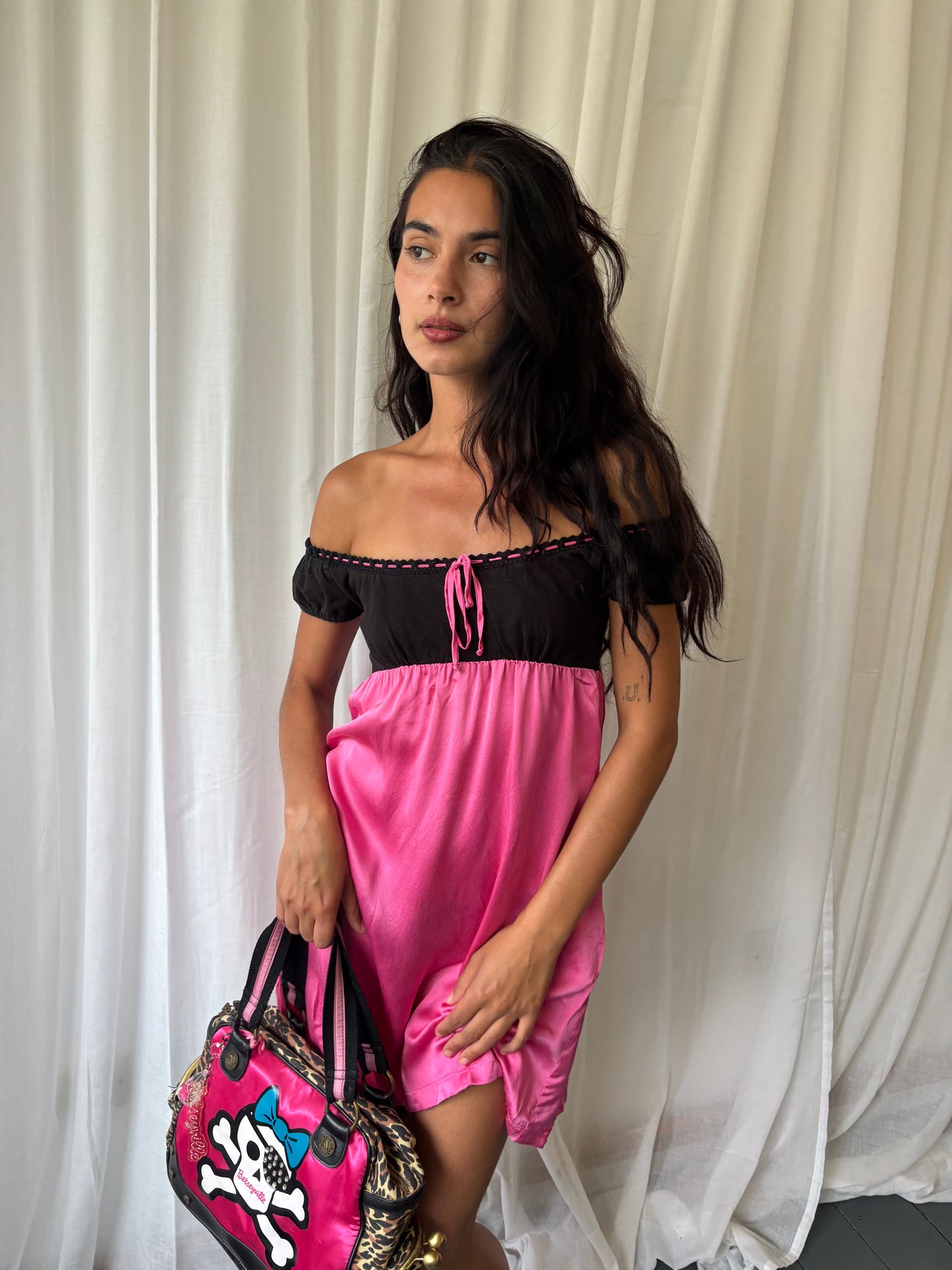 Betsey Johnson Pink Milkmaid Dress