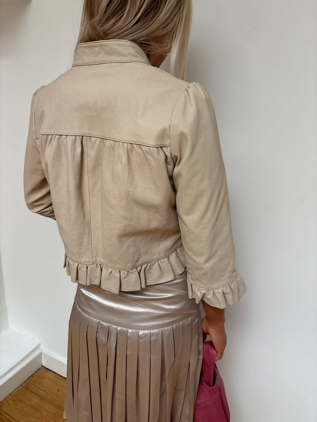 Lipsy Beige Leather Jacket