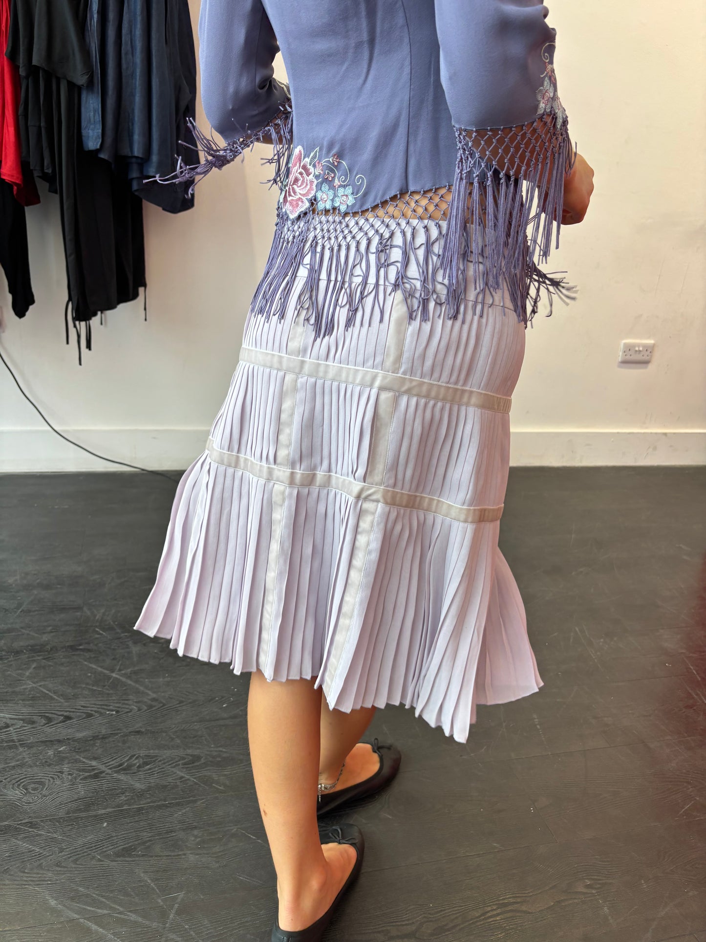 Jesire Lilac Silk Skirt