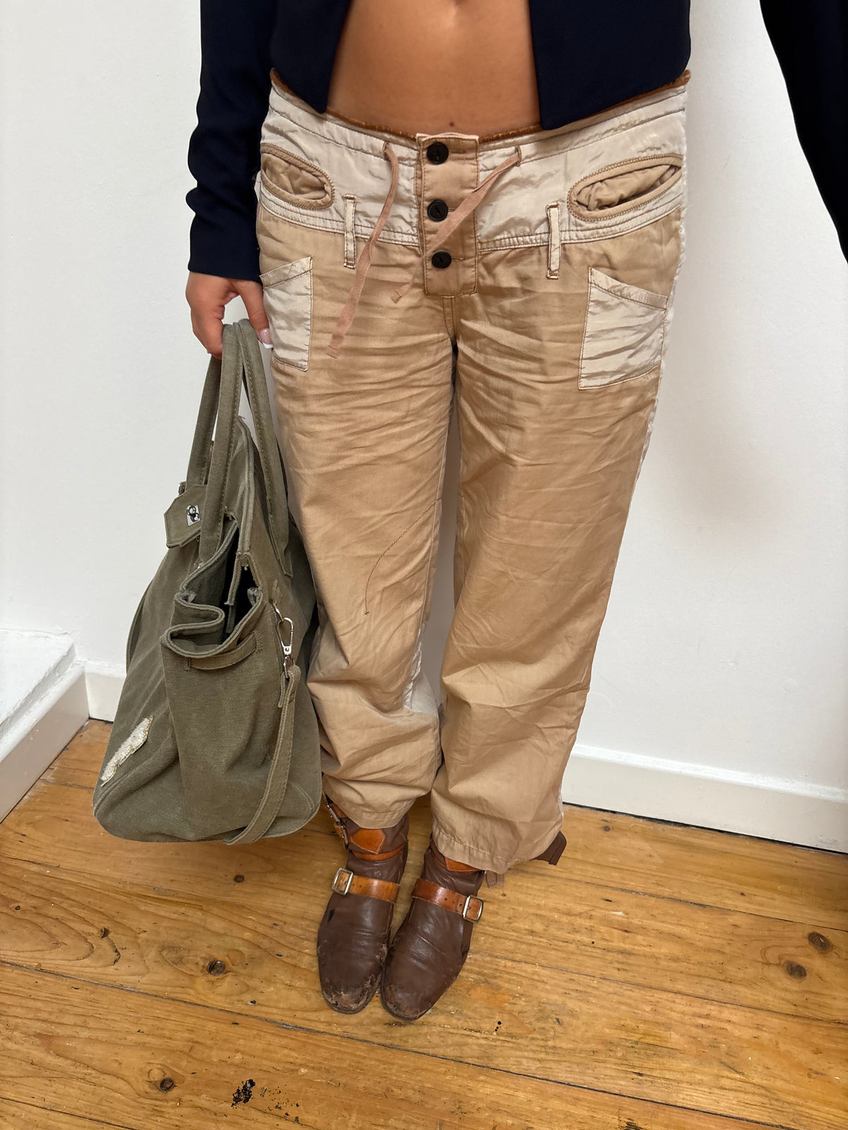 Firetrap Beige Cargo Trousers