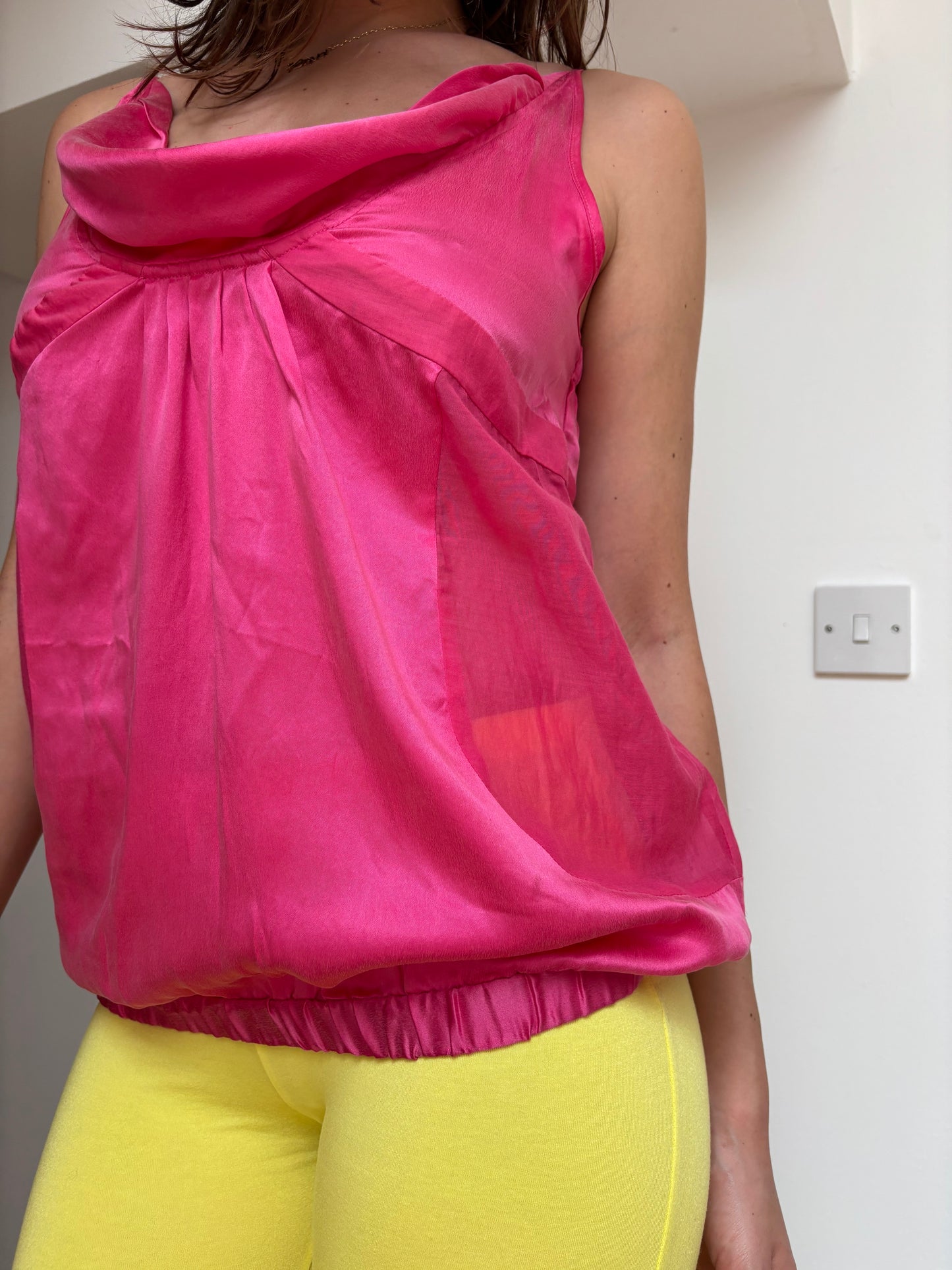 DKNY Pink Silk Top