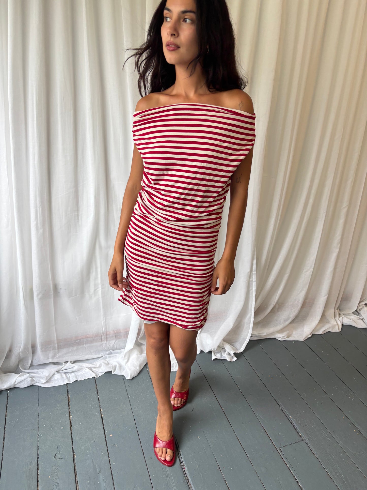 Monnari Red Stripe Dress