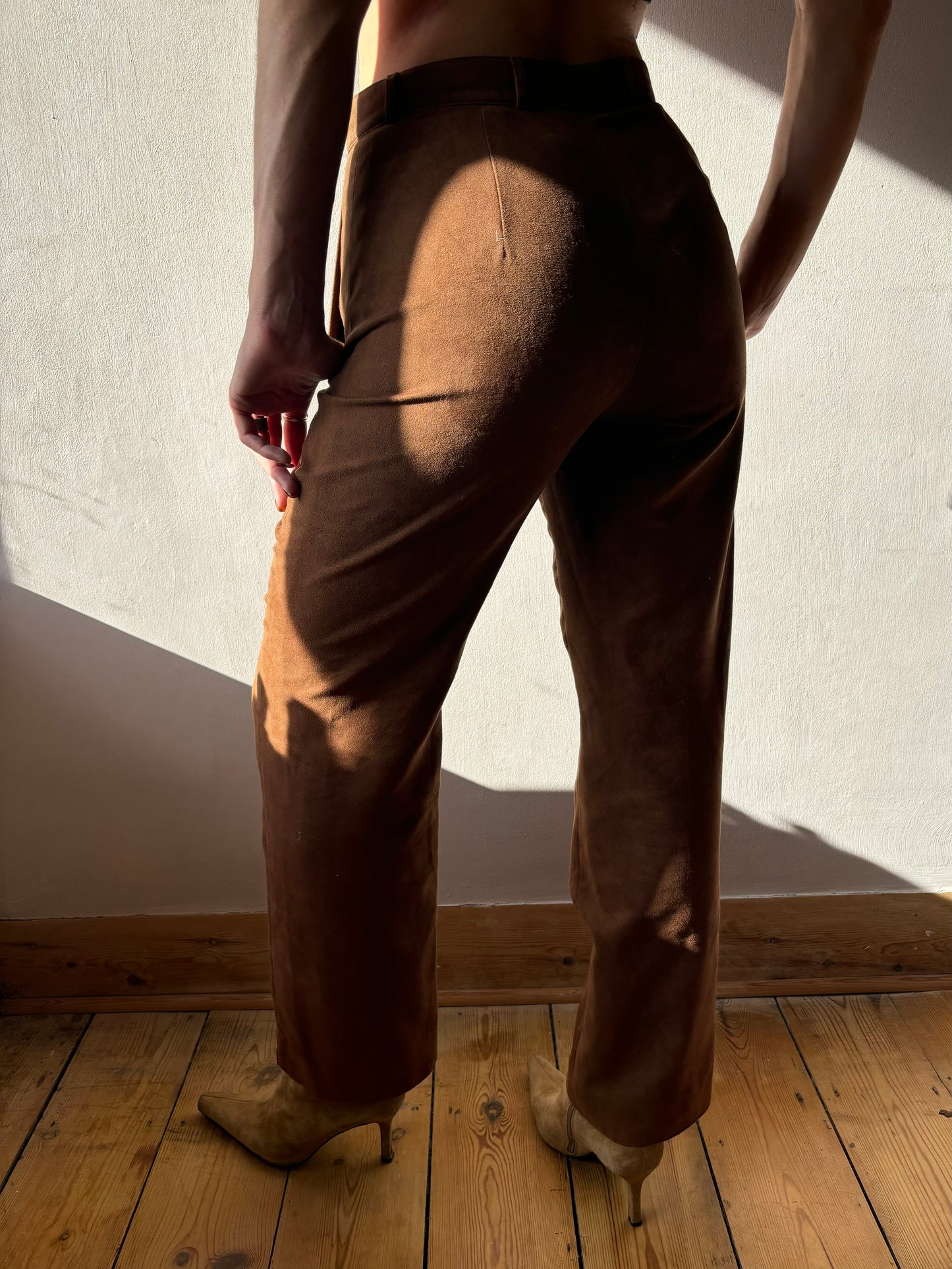 Gerry Webber Tan Suede Trousers