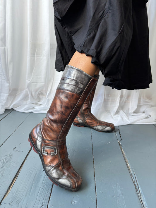 Callagilan Brown Metallic Boots