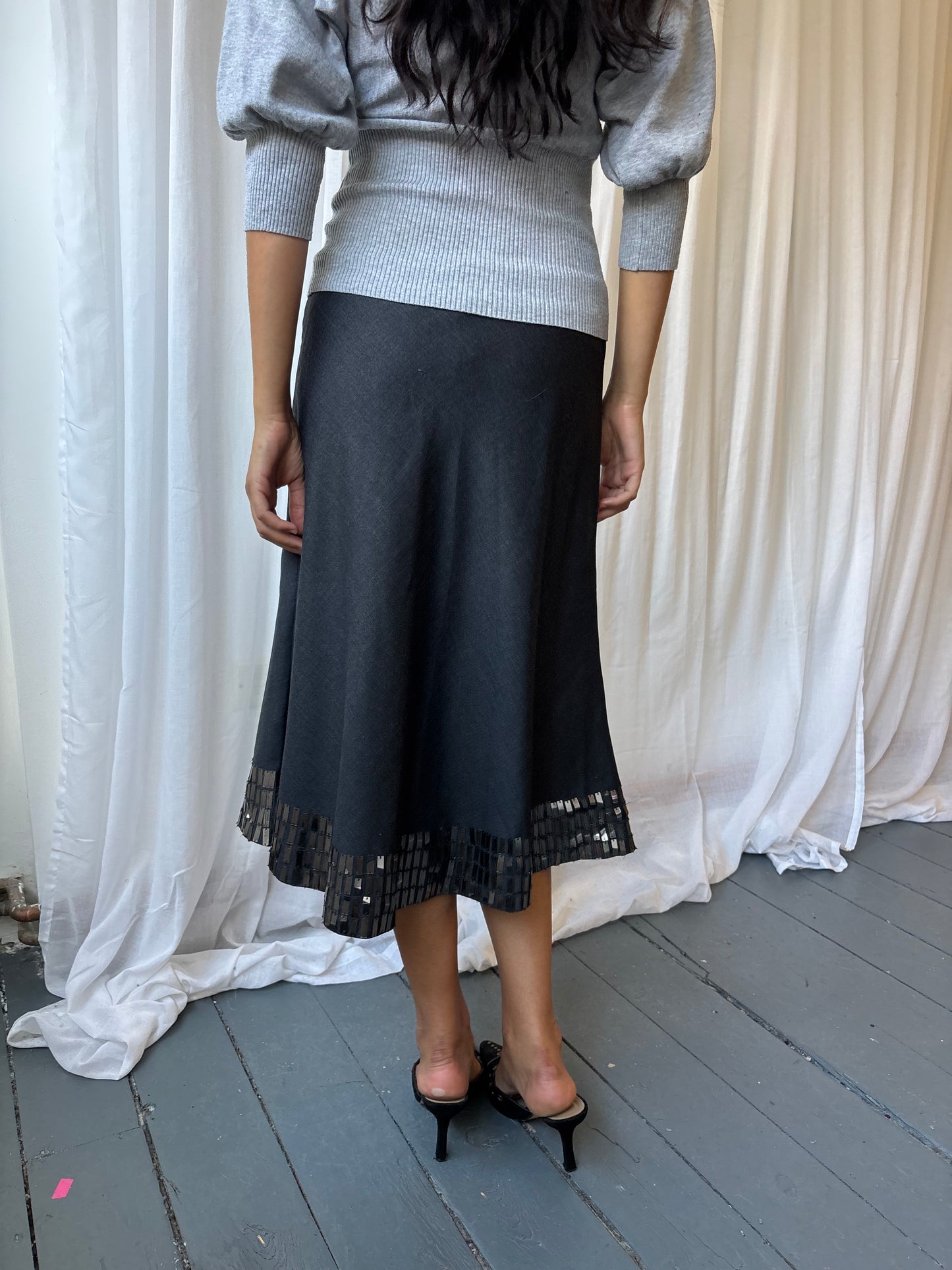 Betty Jackson Charcoal Skirt